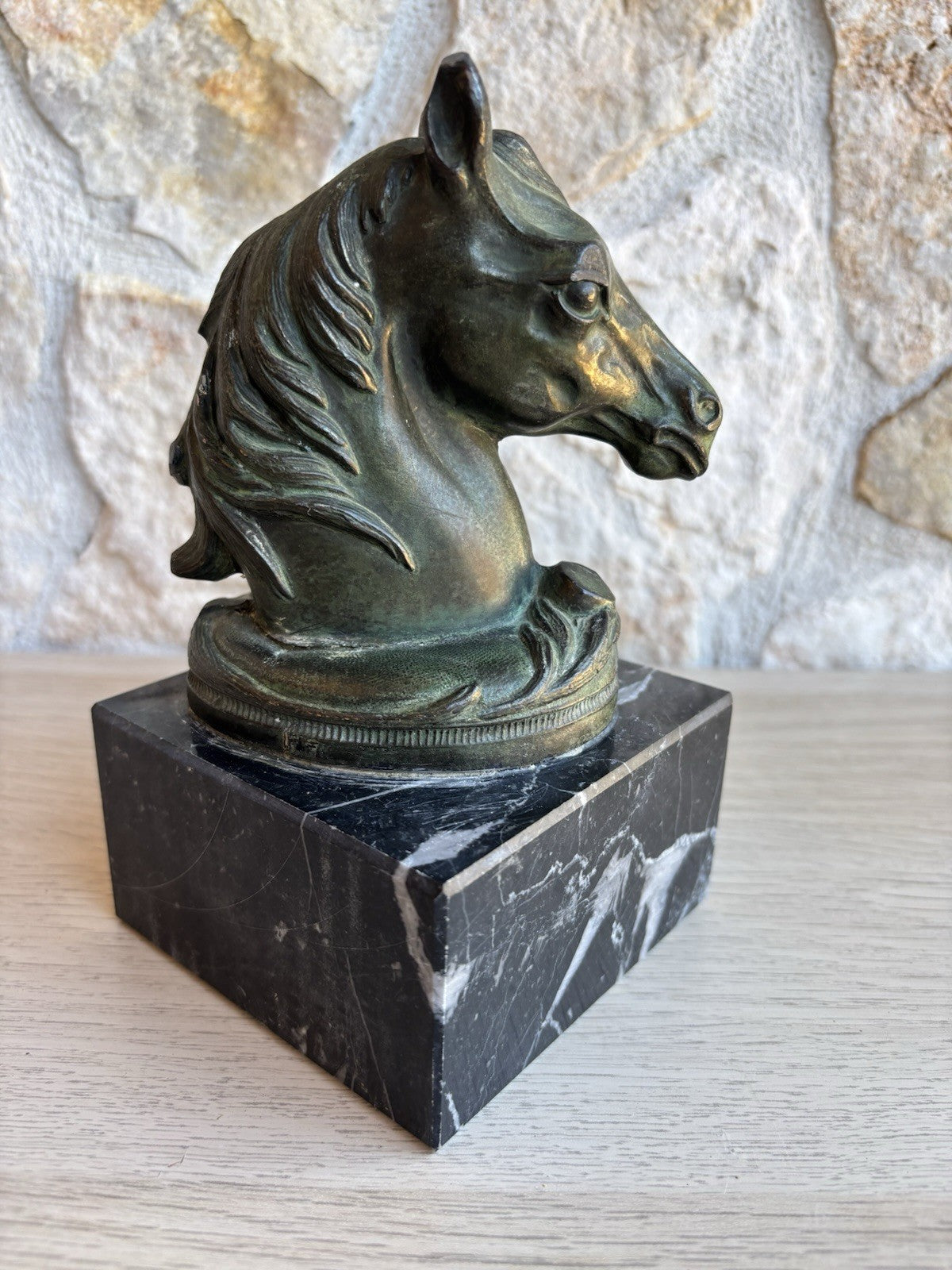 Scultura Vintage Cavallo In Bronzo