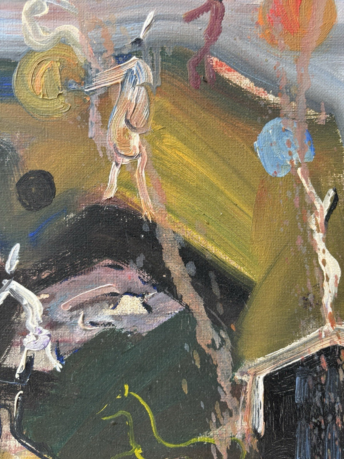 Quadro -Fantasie Di Pulcinella- Mario Cortiello- dipinto a olio su tela
