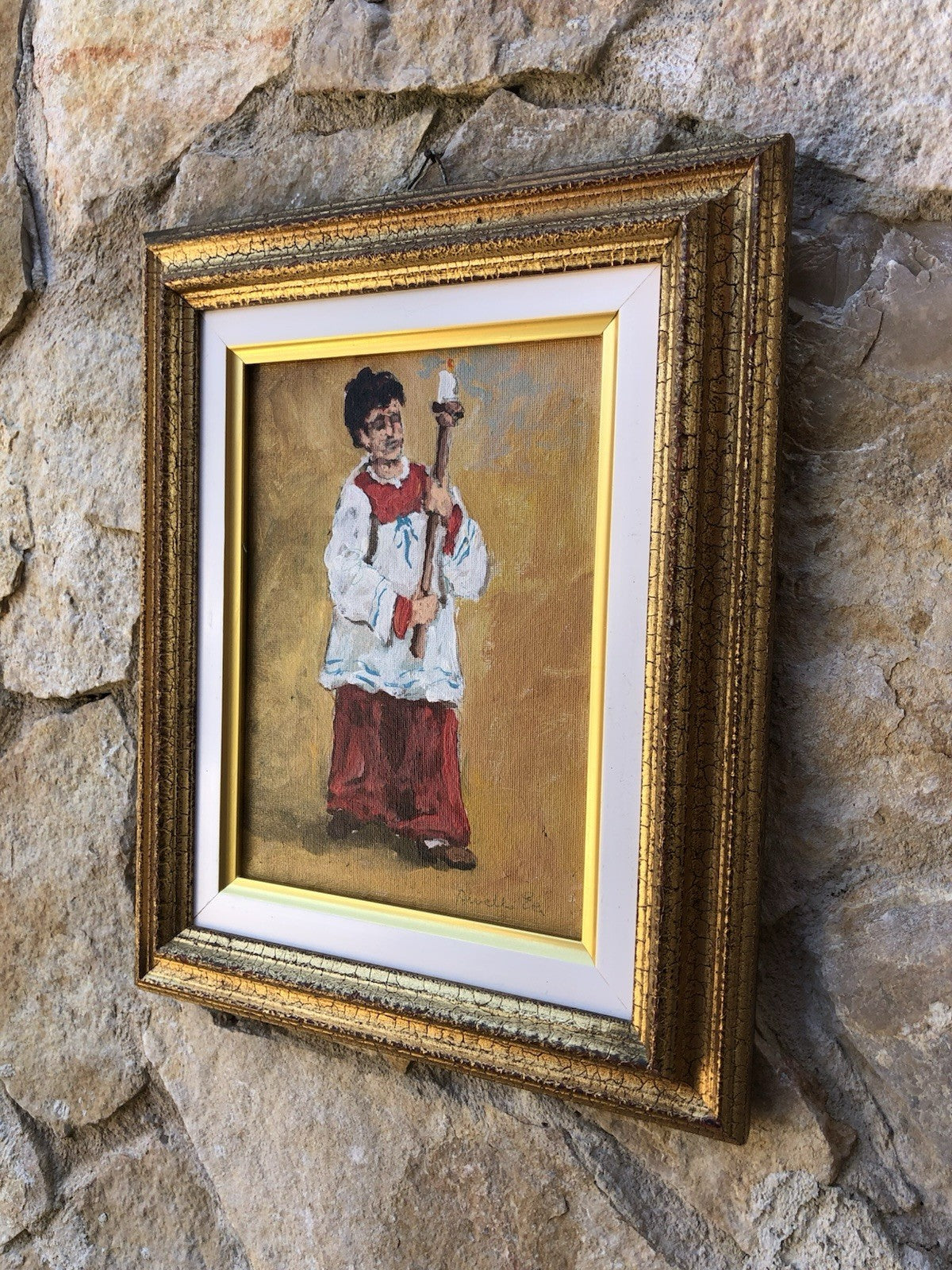 Quadro -Chierichetto- dipinto a olio