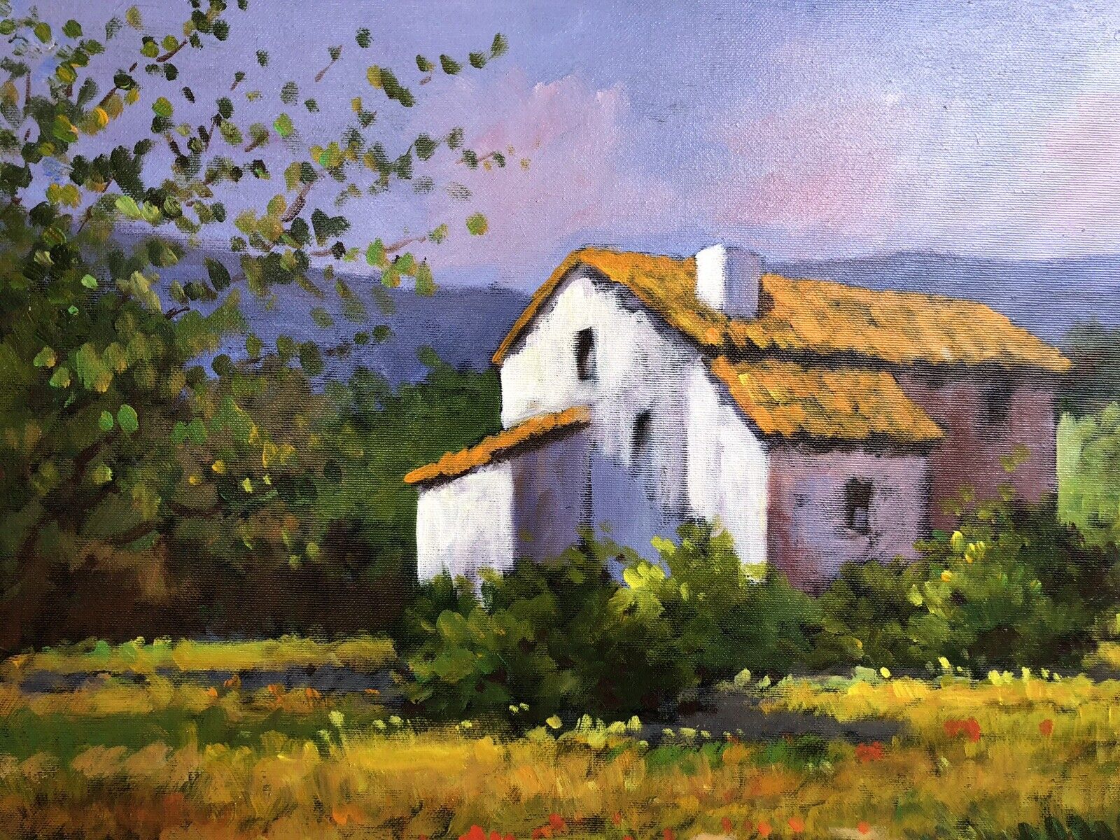 Quadro -Paesaggio- dipinto a olio su tela