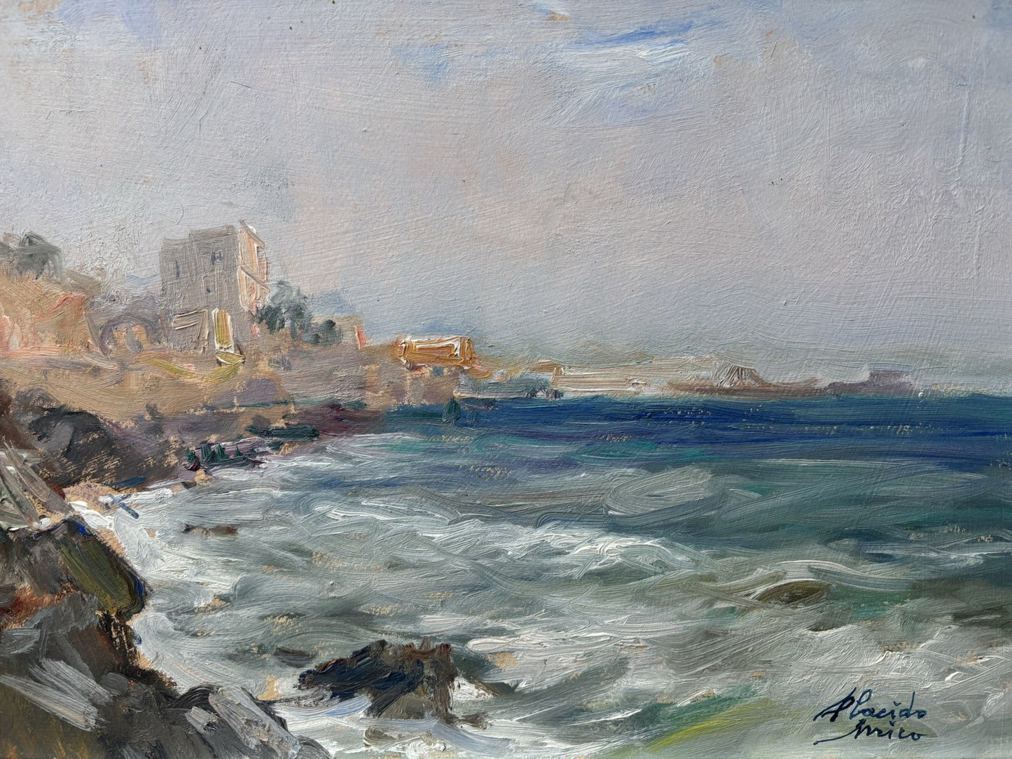 Quadro -Marina- Errico Placido- dipinto a olio