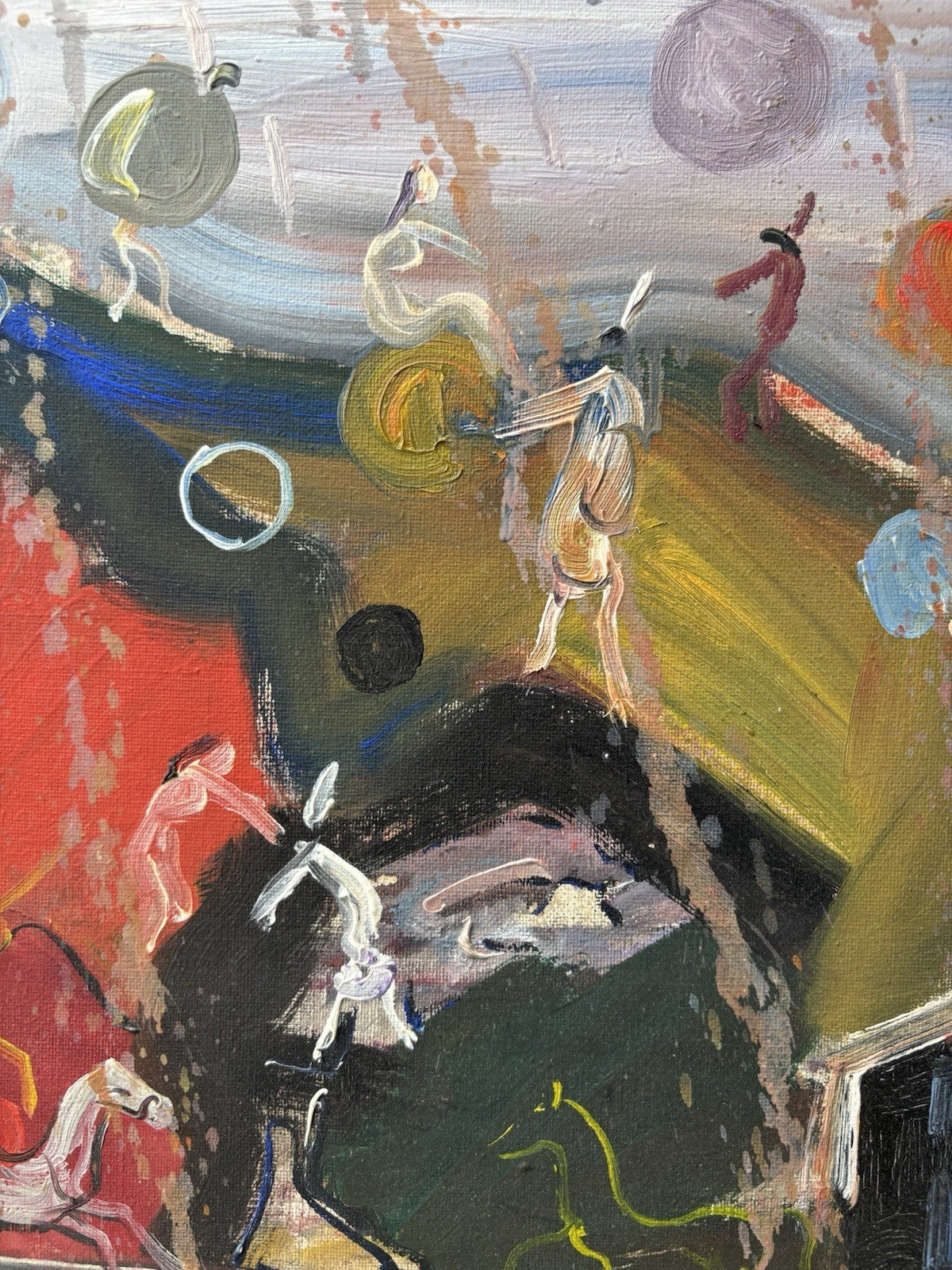 Quadro -Fantasie Di Pulcinella- Mario Cortiello- dipinto a olio su tela