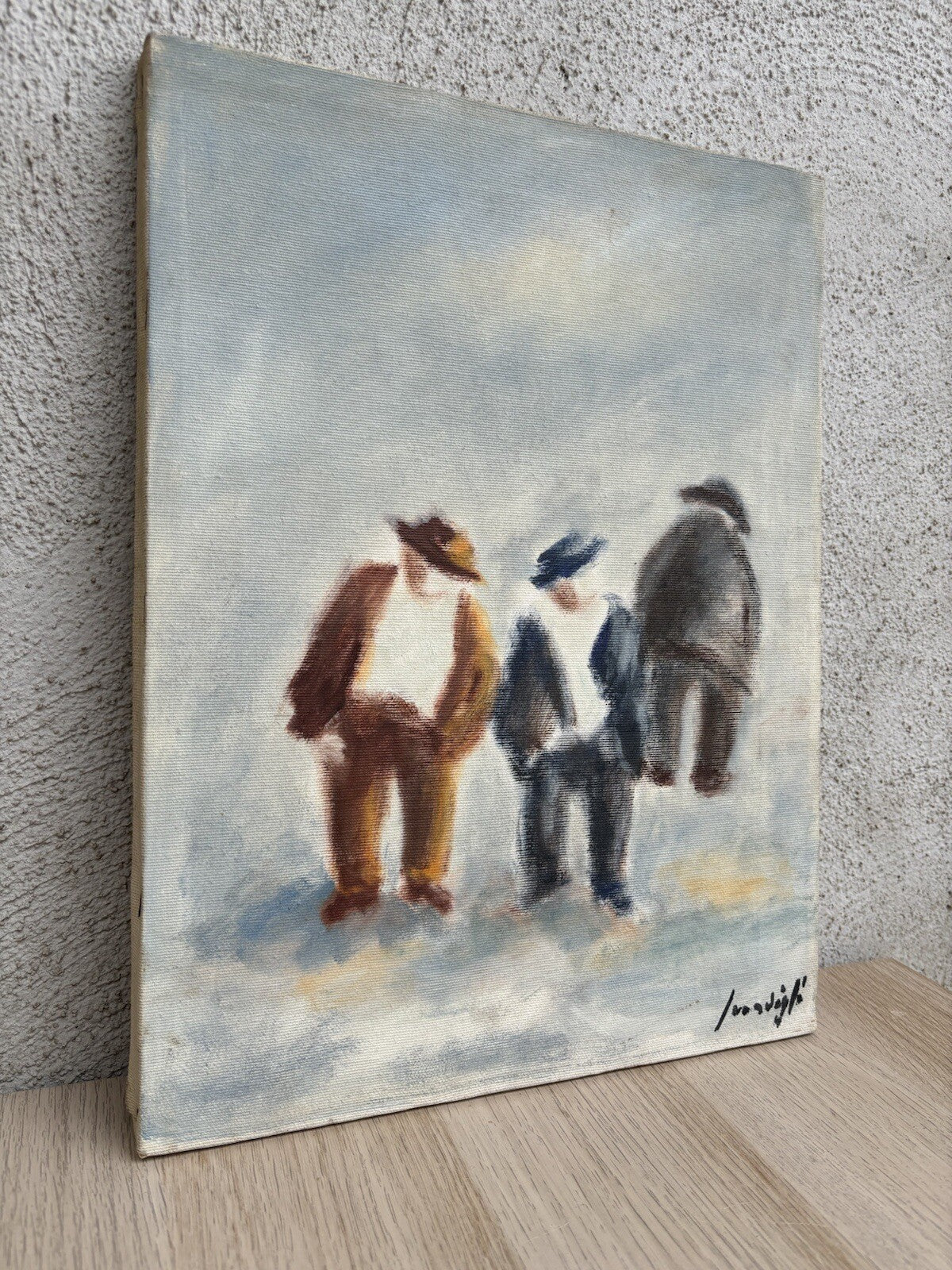 Quadro vintage -Omini- dipinto a olio su tela
