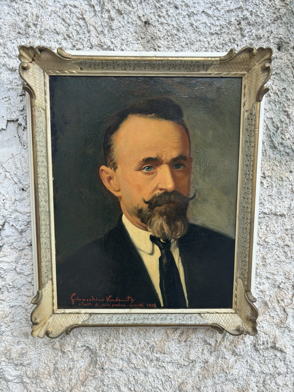 Quadro antico -Ritratto- dipinto a olio su tela
