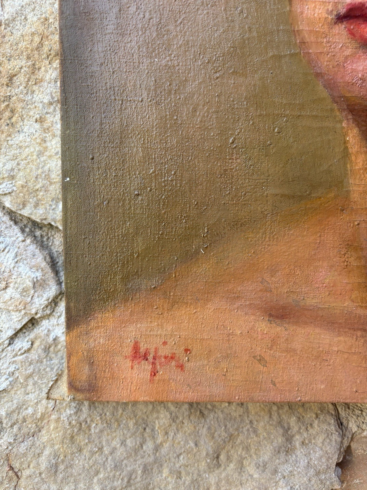 Quadro antico -Figura Di Donna- dipinto a olio su tela