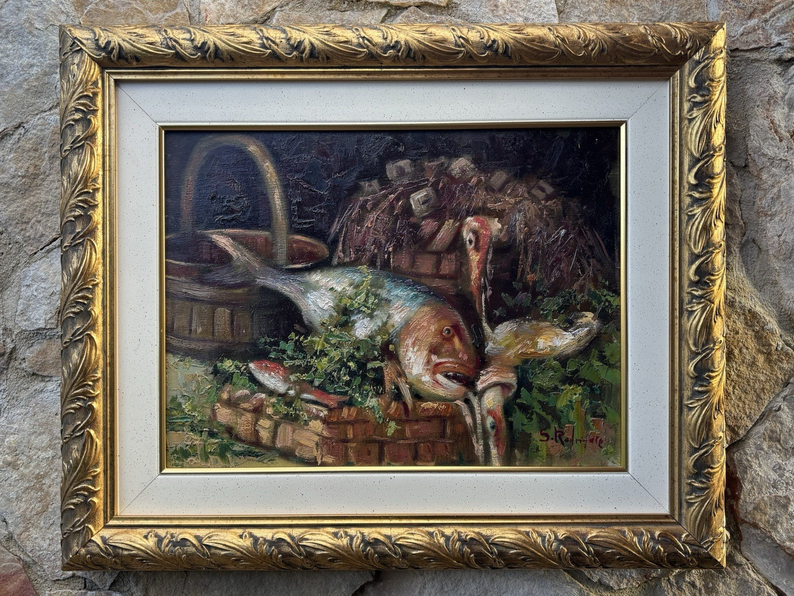 Quadro -Pesci- Salvatore Rodriquez dipinto a olio
