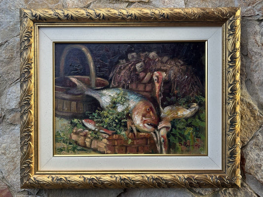 Quadro -Pesci- Salvatore Rodriquez dipinto a olio