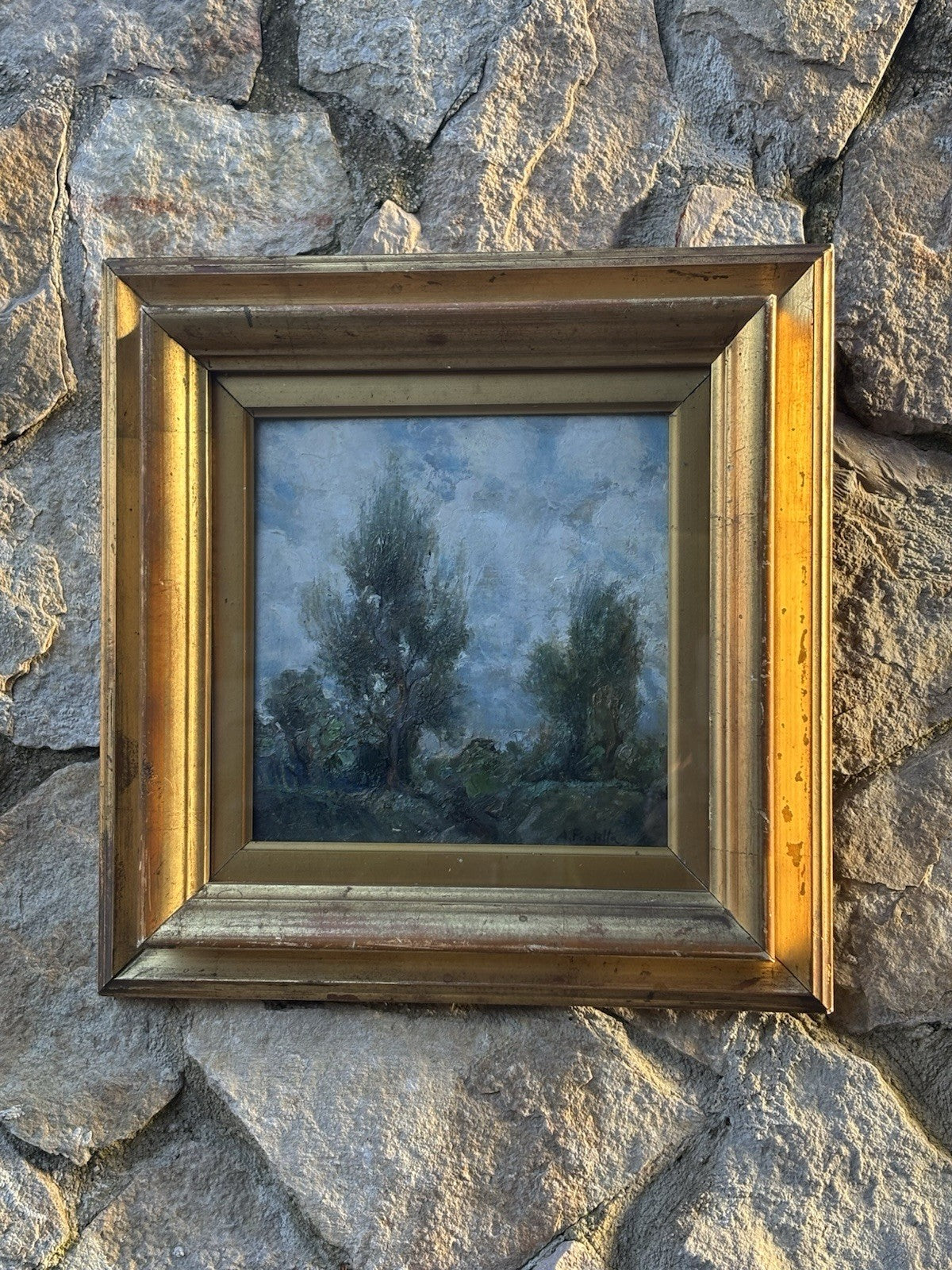 Quadro antico -Paesaggio Con Alberi- Attilio Pratella dipinto a olio