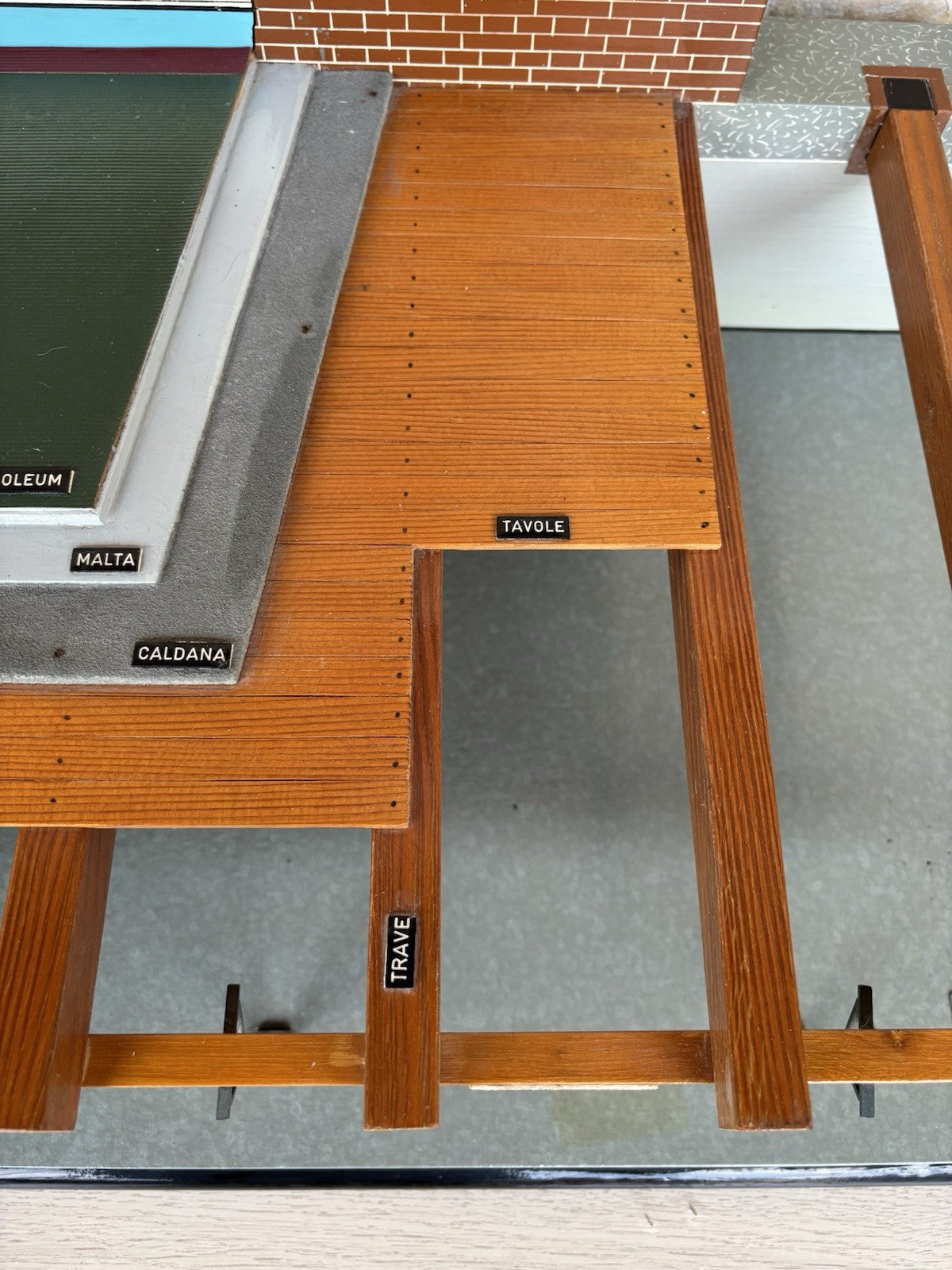 Modello Architettonico Didattico Vintage V.Toffoli E Figli