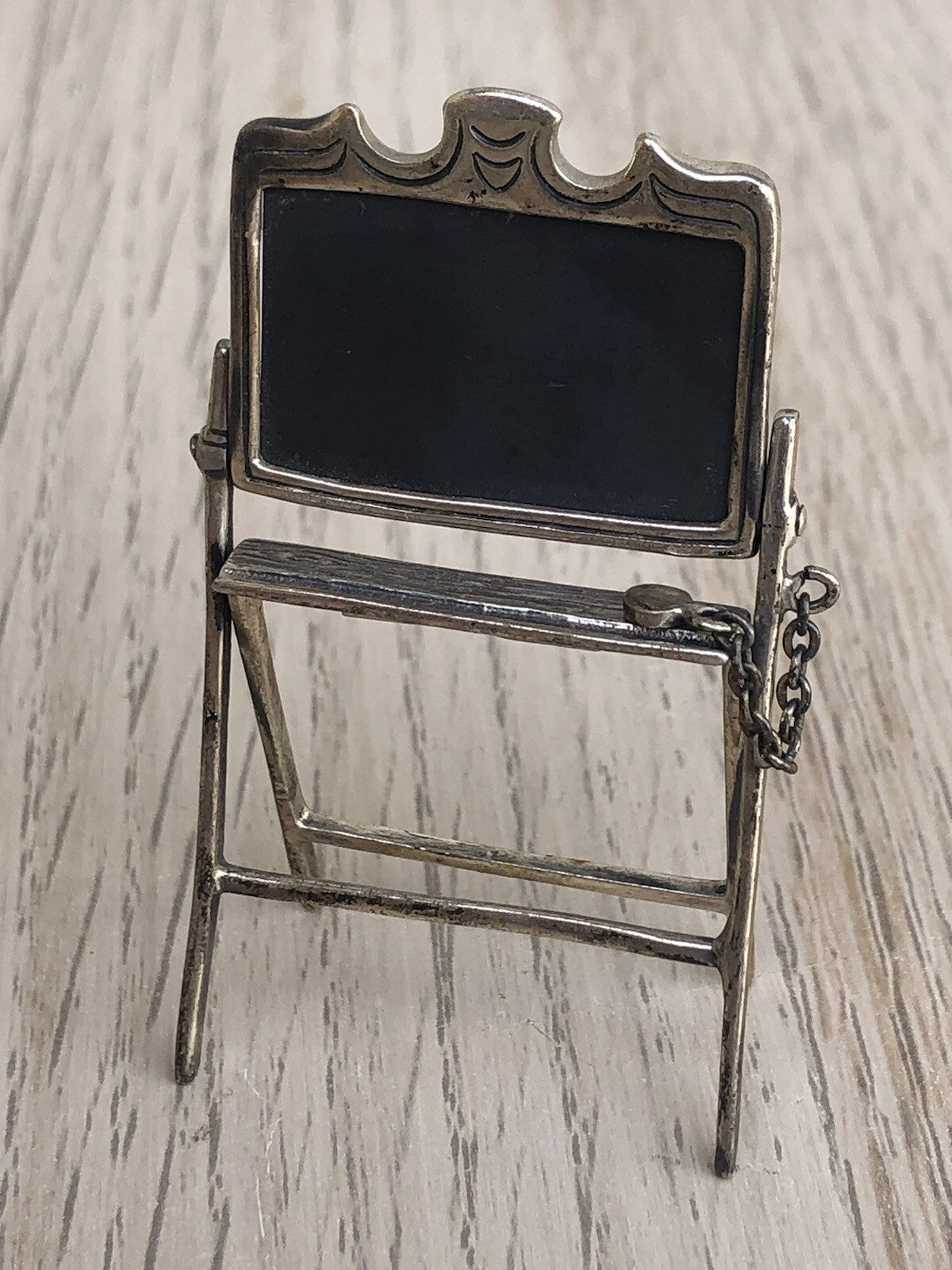 Microfusione Lavagna Scolastica In Argento 925 Vintage In Miniatura, Medusa Oro