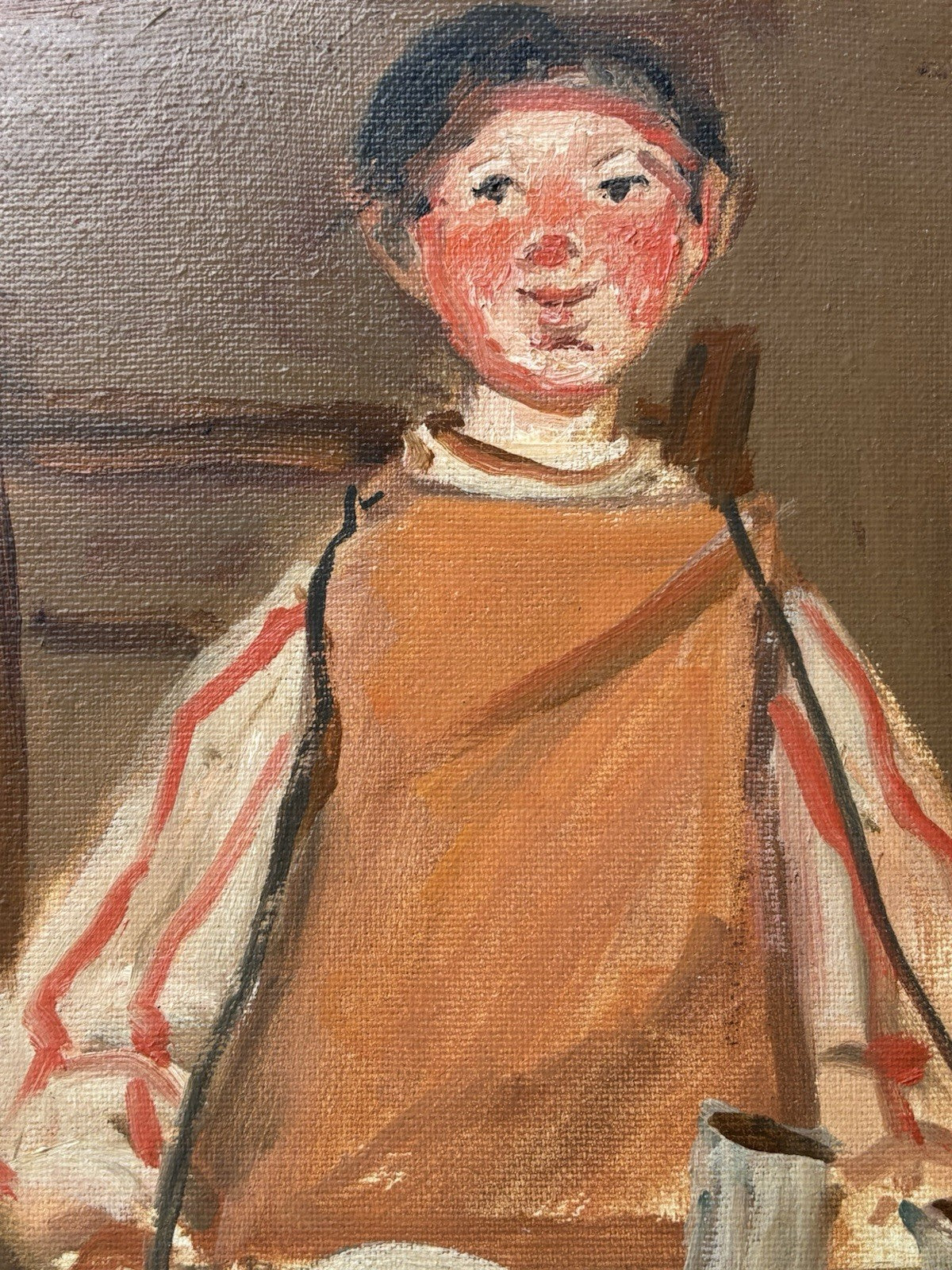 Quadro -Figura- Augusto Orange De Rose dipinto a olio su tela