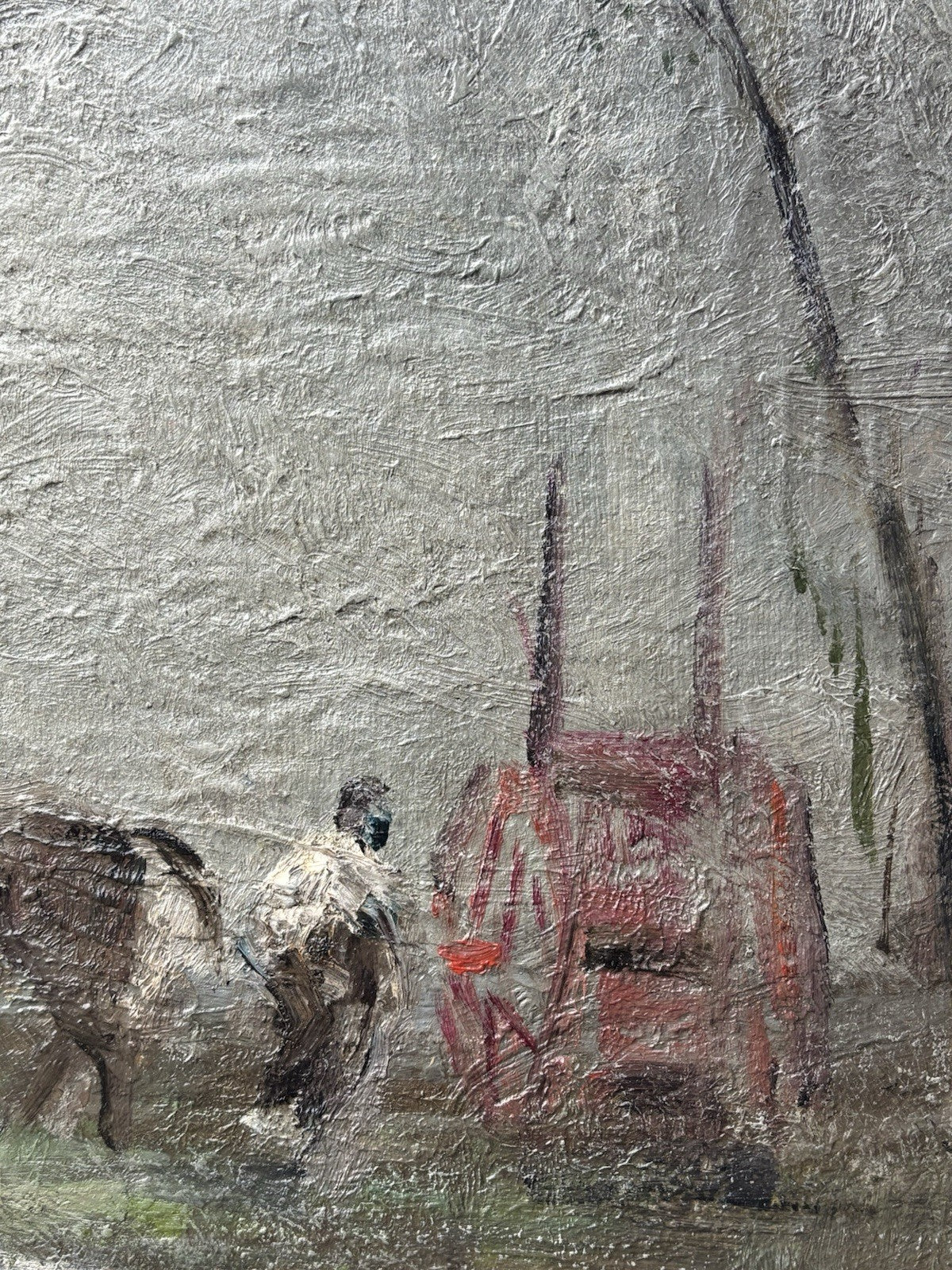 Quadro -Cavallino Bianco- Guido Casciaro dipinto a olio su tela