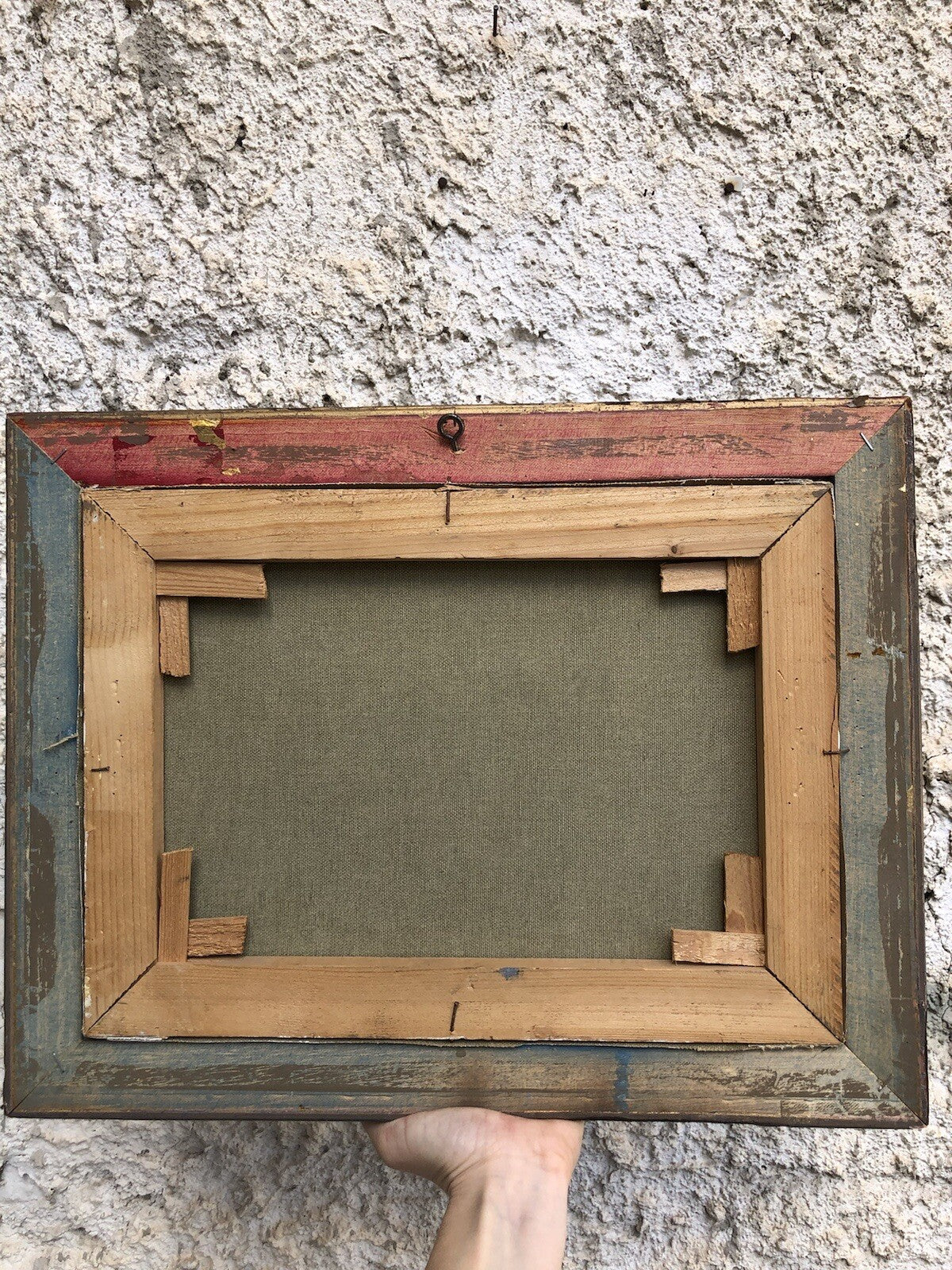 Quadro vintage -Piazza- dipinto a olio su tela