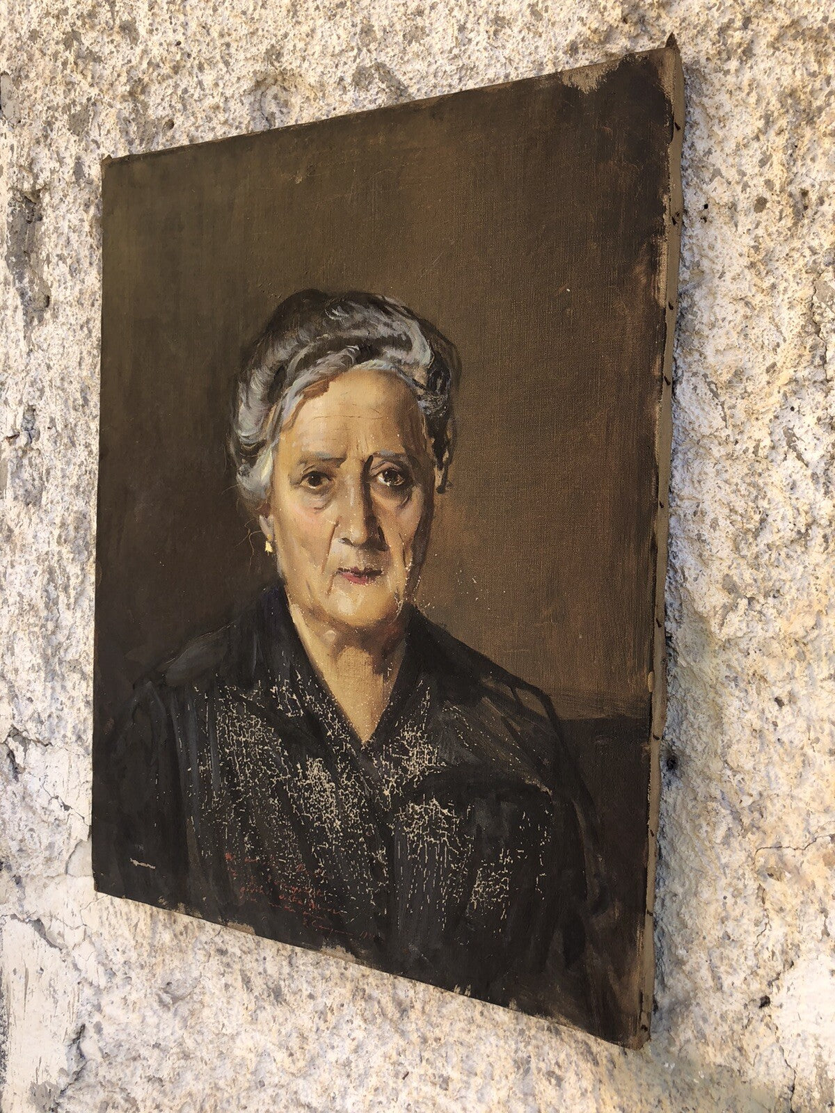 Quadro antico -Ritratto-dipinto a olio su tela