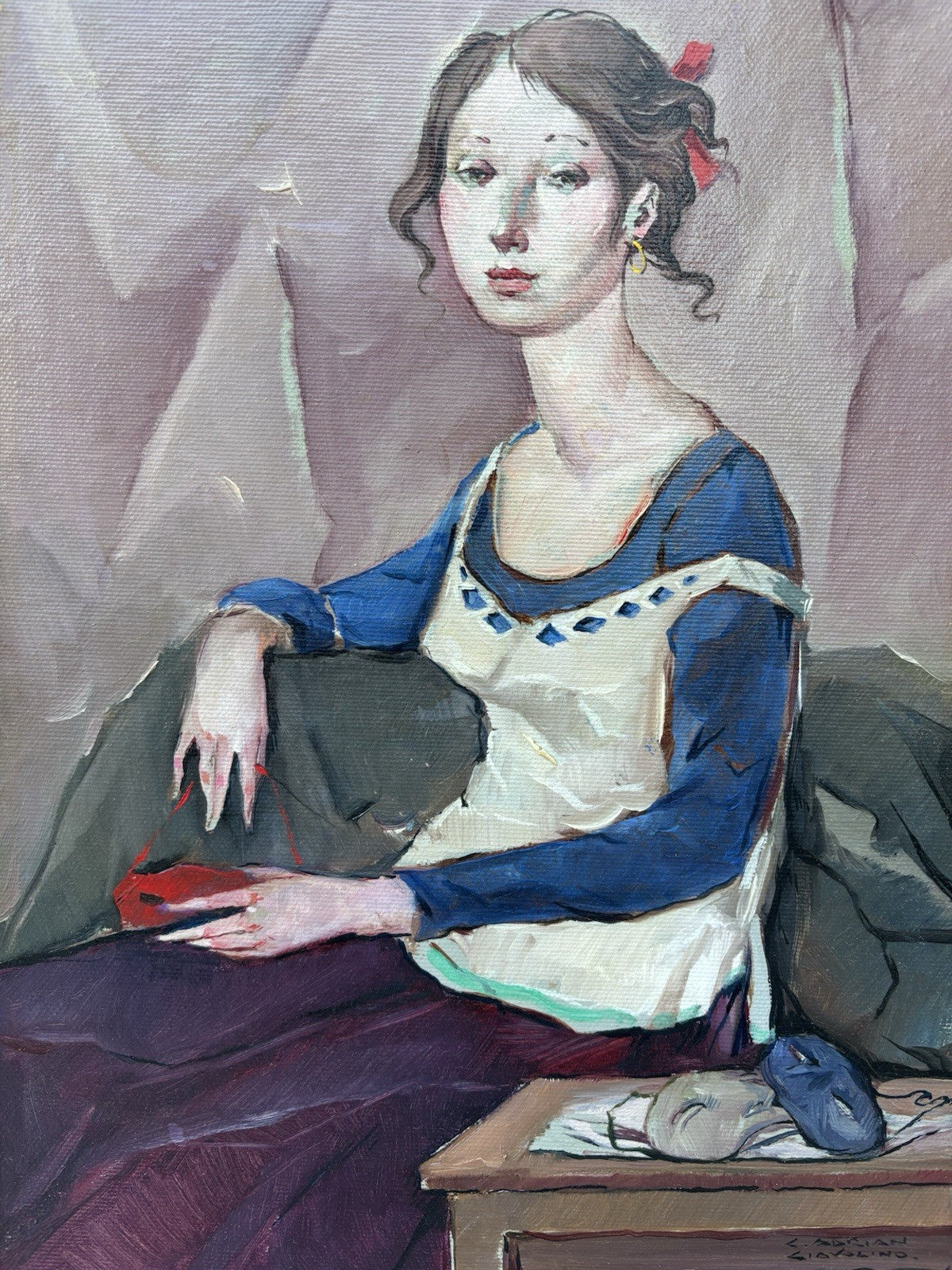 Quadro -Figura Femminile- Ciro Adrian Ciavolino dipinto a olio su tela