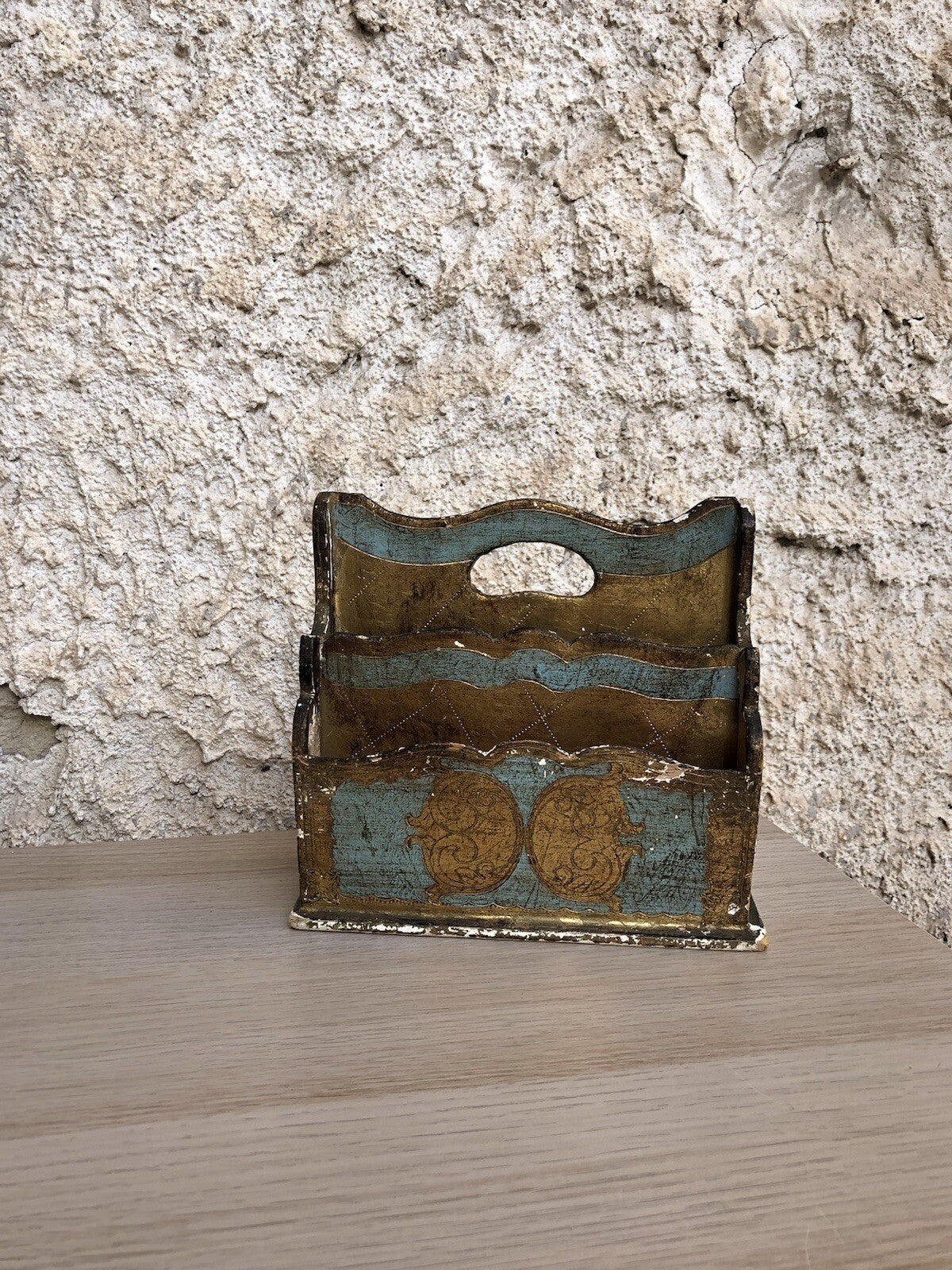 Portalettere Vintage In Legno Stile Fiorentino