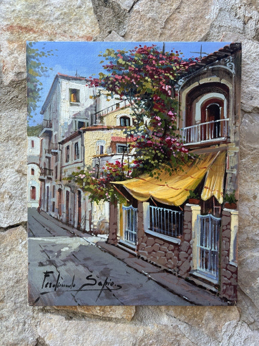 Quadro -Ischia, Lacco Ameno- Ferdinando Sapio dipinto a olio su tela