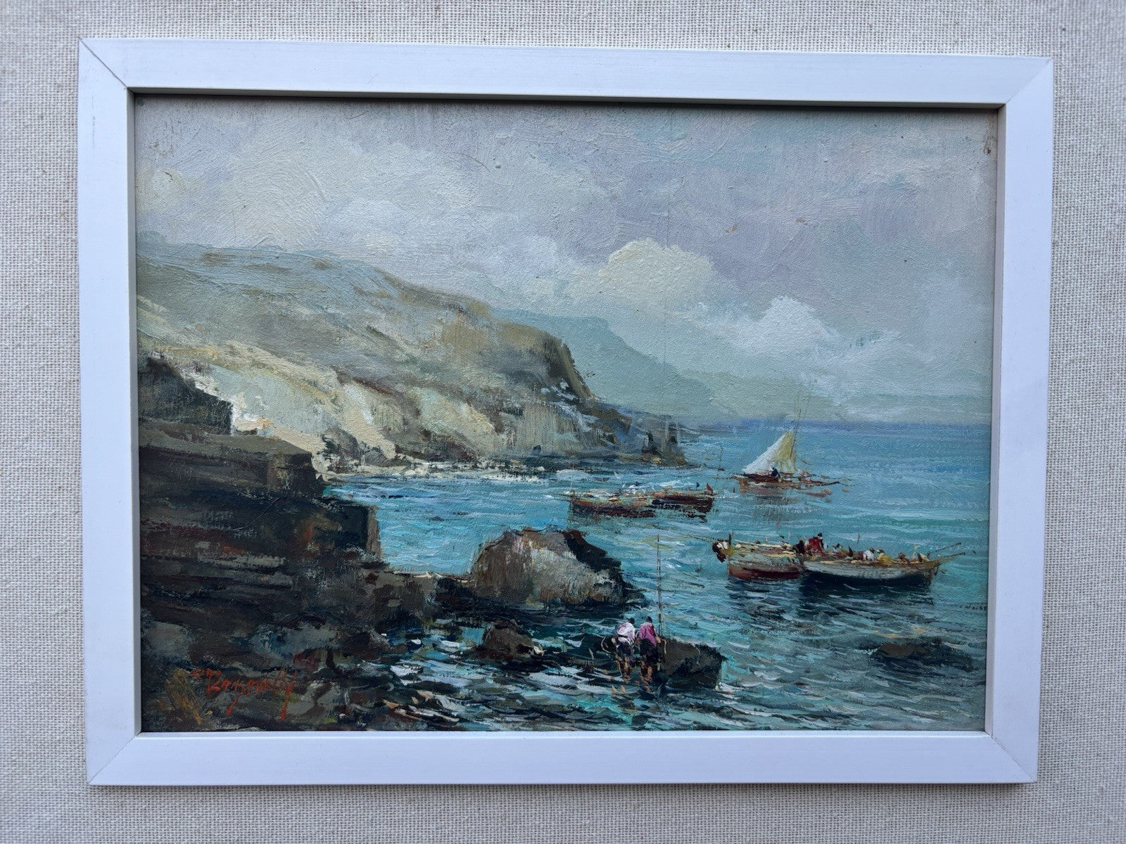Coppia di quadri -Marine- Ciro Canzanella dipinti a olio su tavoletta