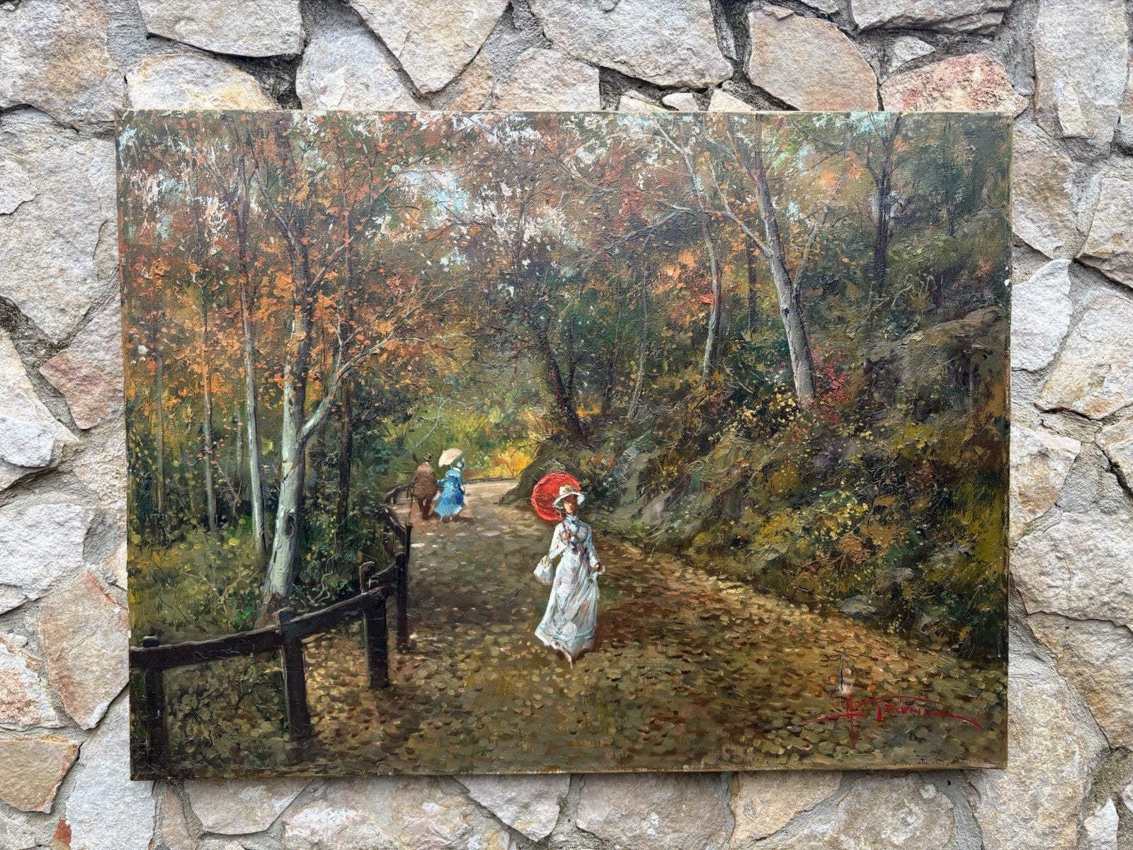 Quadro -Motivo Autunnale- Antonio Gravina-dipinto a olio su tela