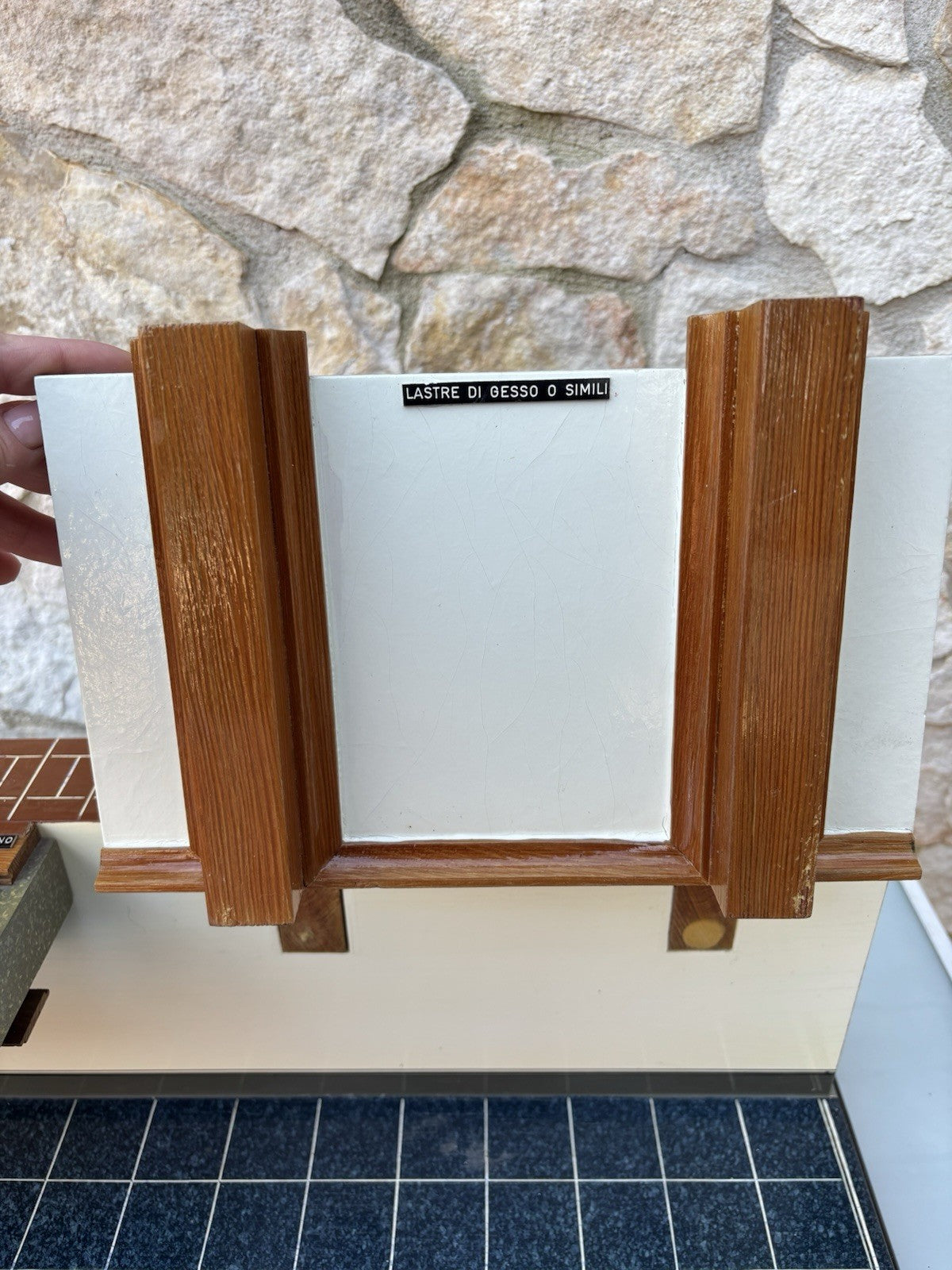Modello Architettonico E Didattico Vintage In Legno-Toffoli E Figli-