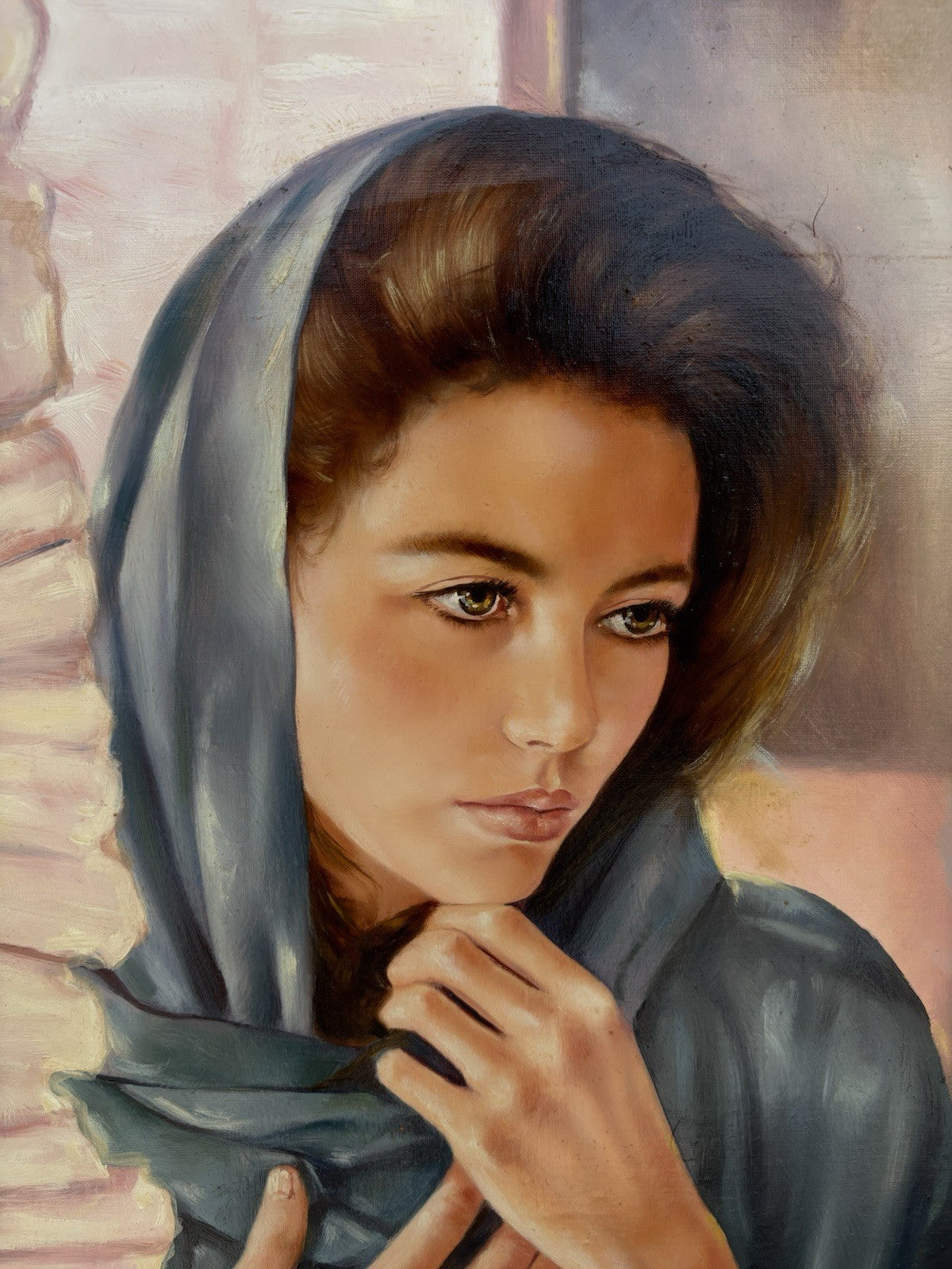 Quadro -Volto Femminile- Gigi Barone dipinto a olio su tela