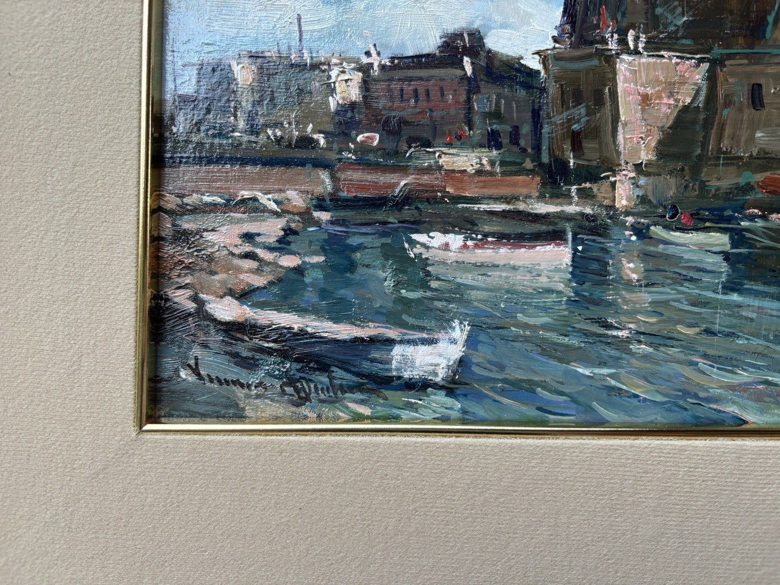 Quadro -Castel Dell’Ovo- Vincenzo Aprile dipinto a olio