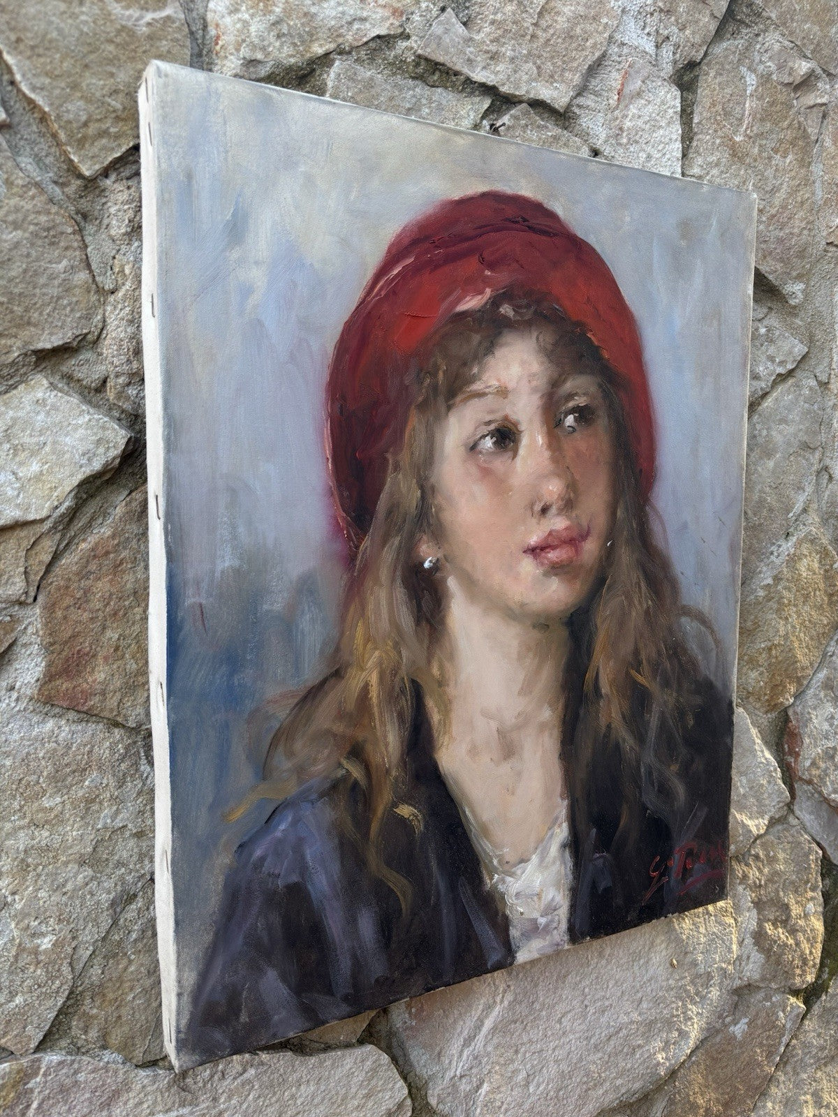 Quadro -Figura Di Donna- Giovanni Pane- dipinto a olio su tela