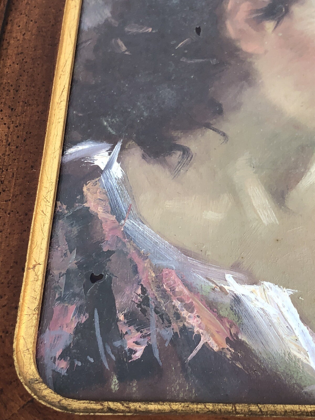 Coppia quadri vintage -Figure Donne- dipinti  a olio su tavola
