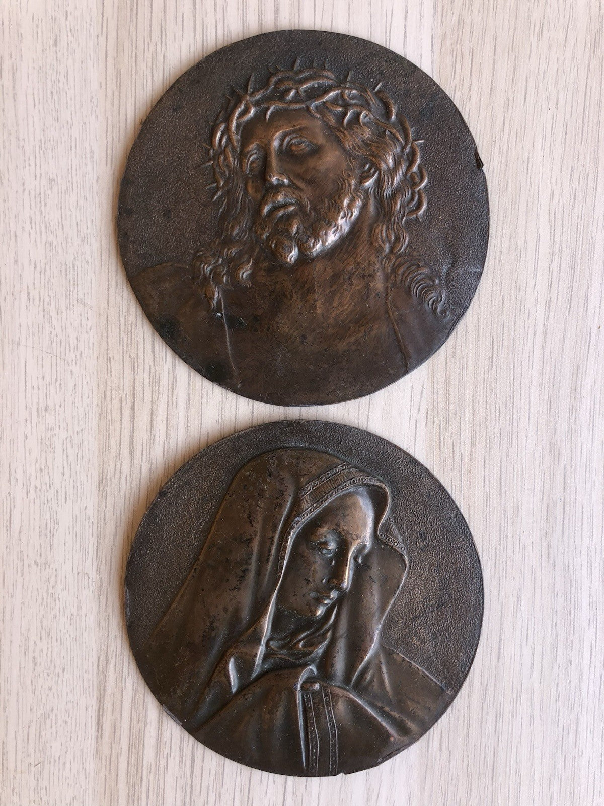 Quadri Placche Religiose In Bronzo
