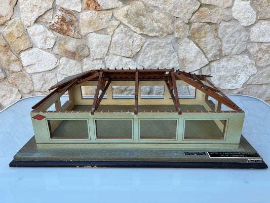 Modello Architettonico Vintage In Legno- V.Toffoli E Figli
