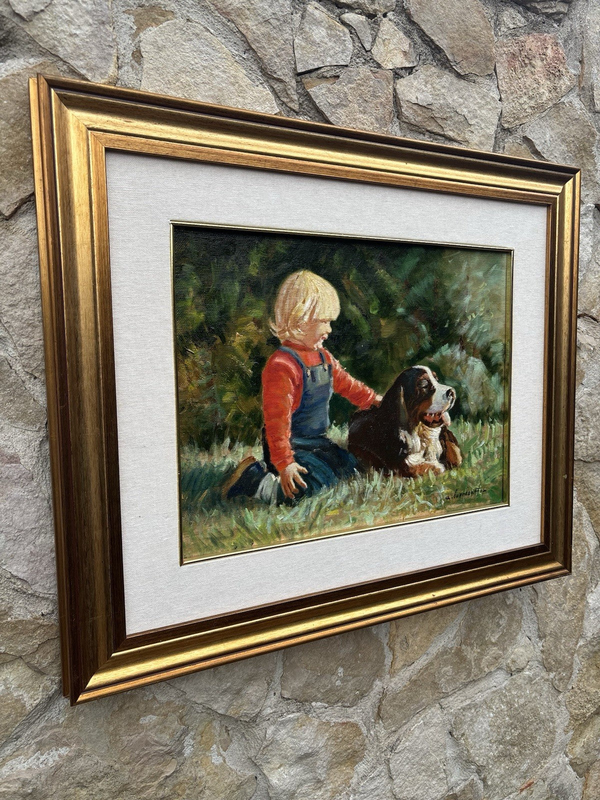 Quadro -Amici- Aldo Buonoconto- dipinto a olio su tela