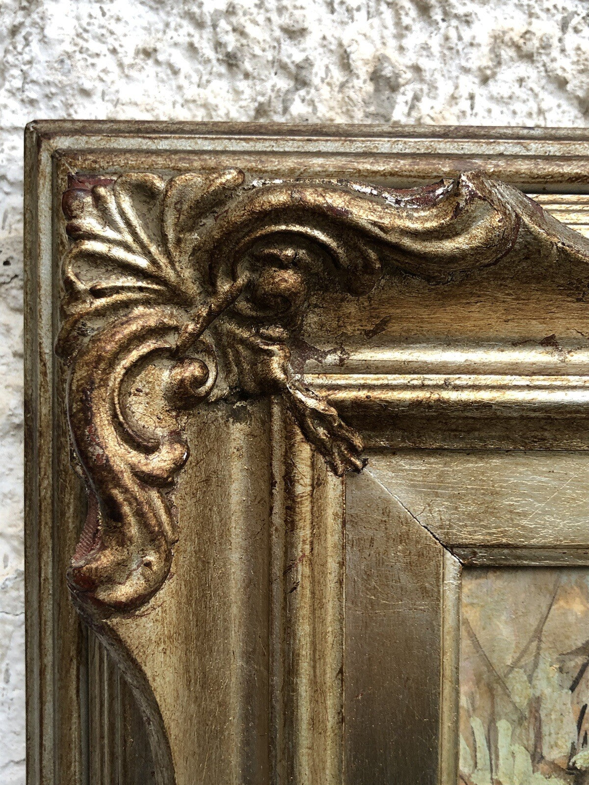 Quadro vintage -Carrozza Con Figure- dipinto a olio su tavoletta