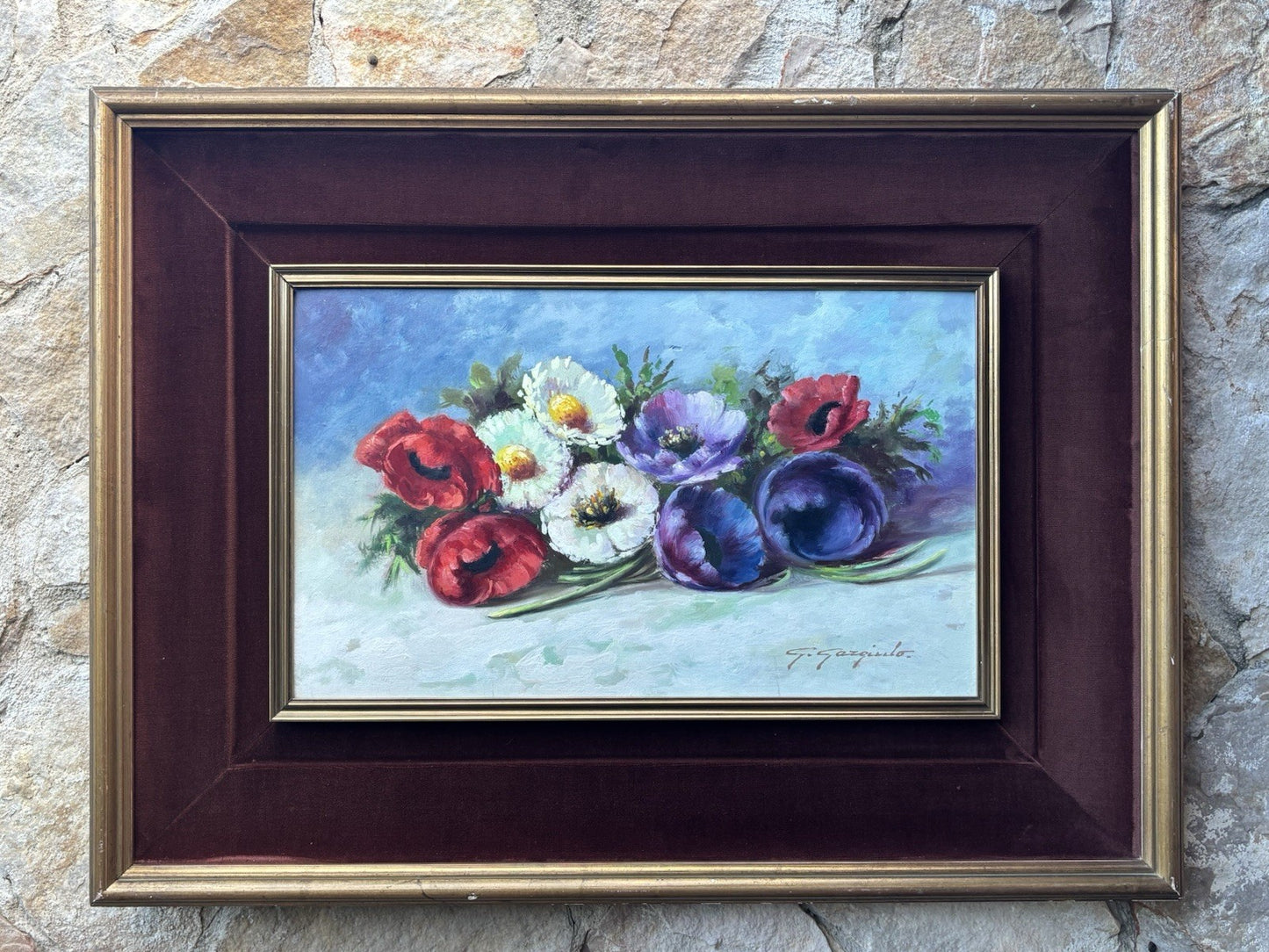 Quadro -Fiori- Giuseppe Gargiulo dipinto a olio