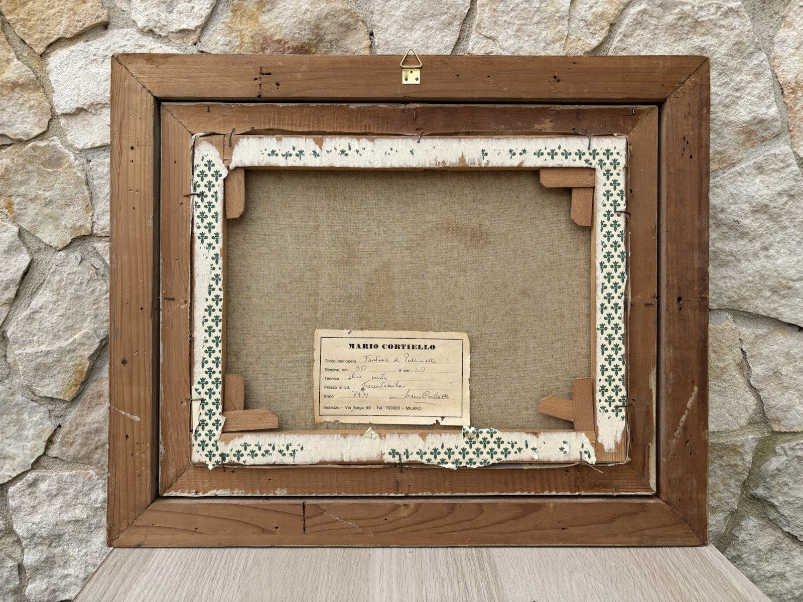Quadro -Fantasie Di Pulcinella- Mario Cortiello- dipinto a olio su tela