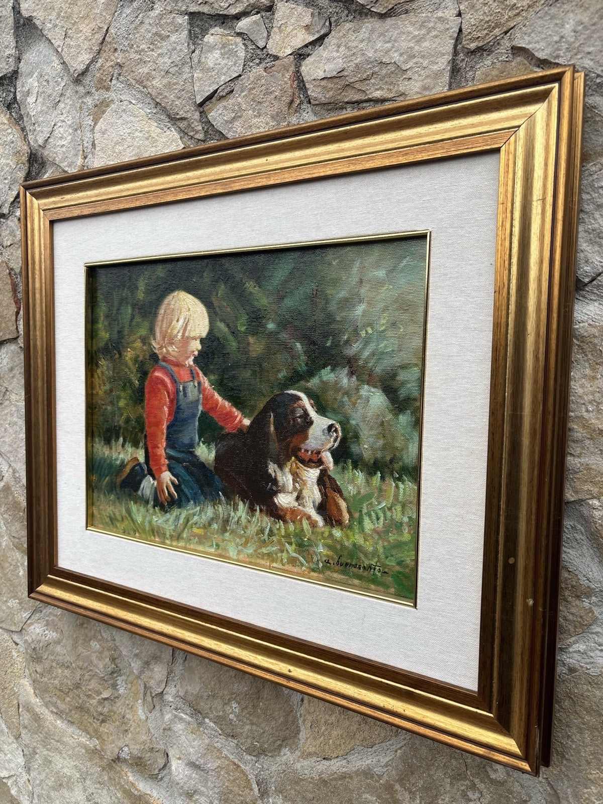 Quadro -Amici- Aldo Buonoconto- dipinto a olio su tela