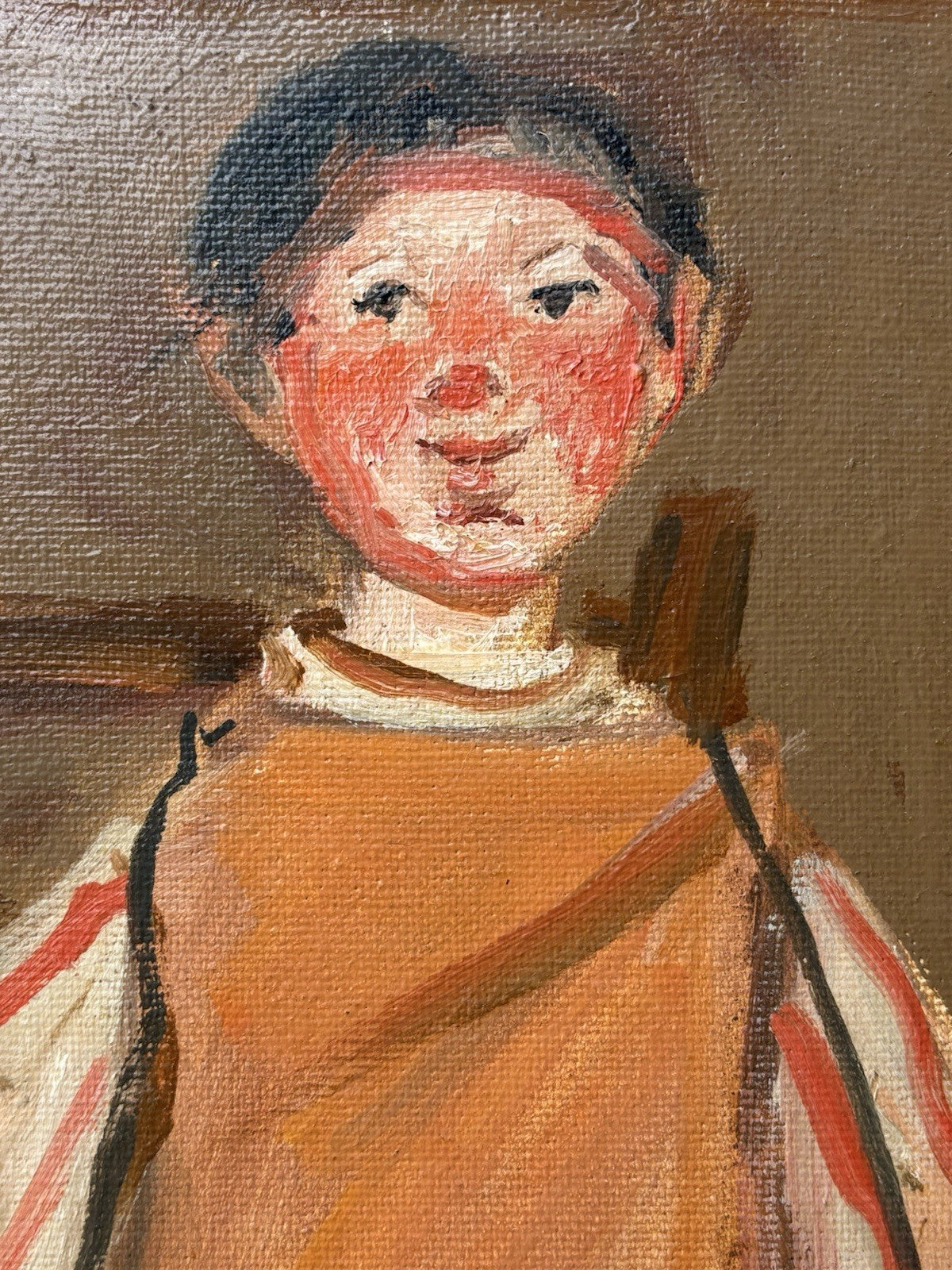 Quadro -Figura- Augusto Orange De Rose dipinto a olio su tela