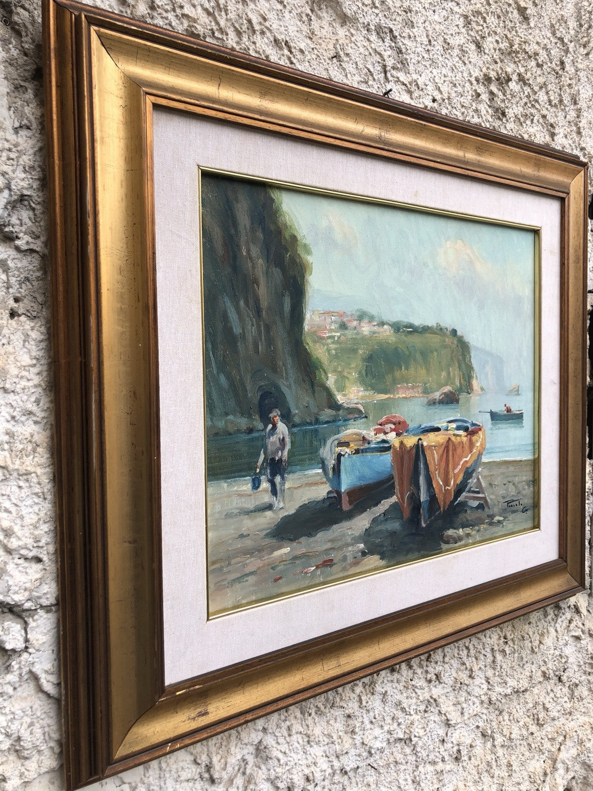 Quadro -Barche A Riposo- dipinto a olio su tela