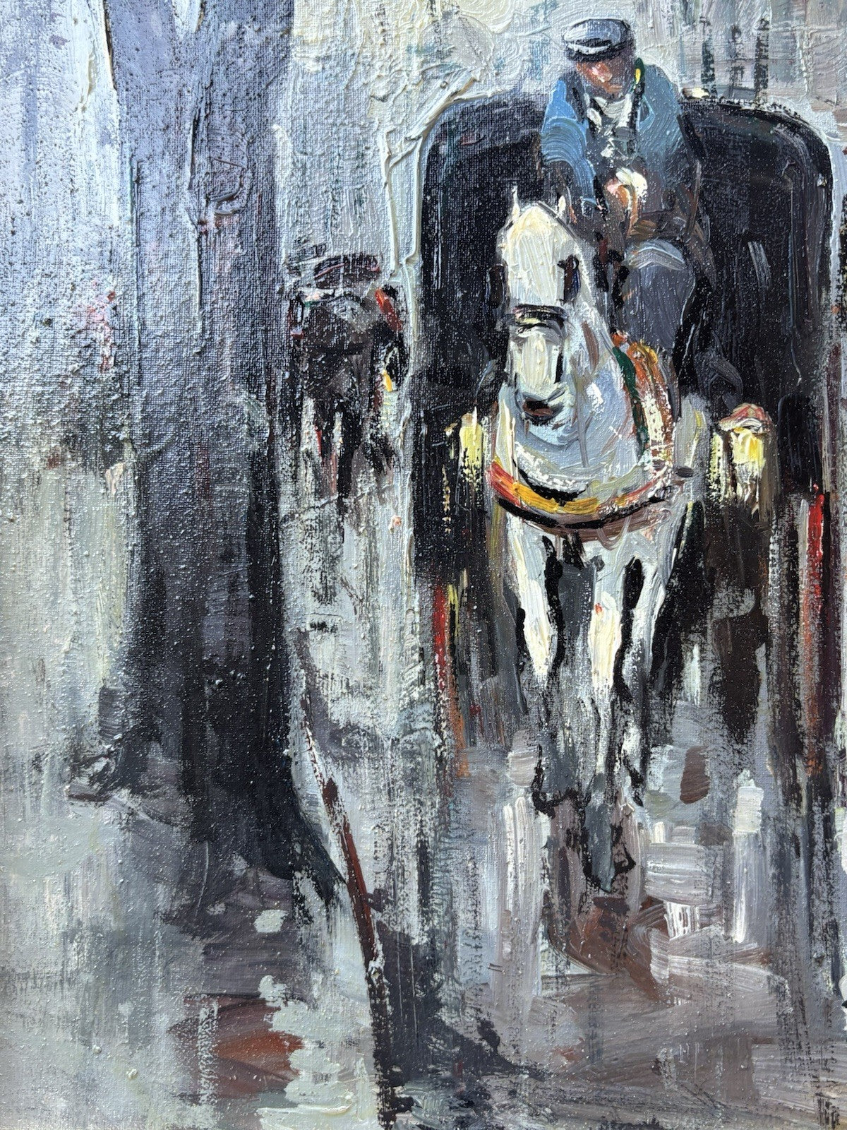 Quadro -Carrozzella- Ciro Canzanella dipinto a olio su tela