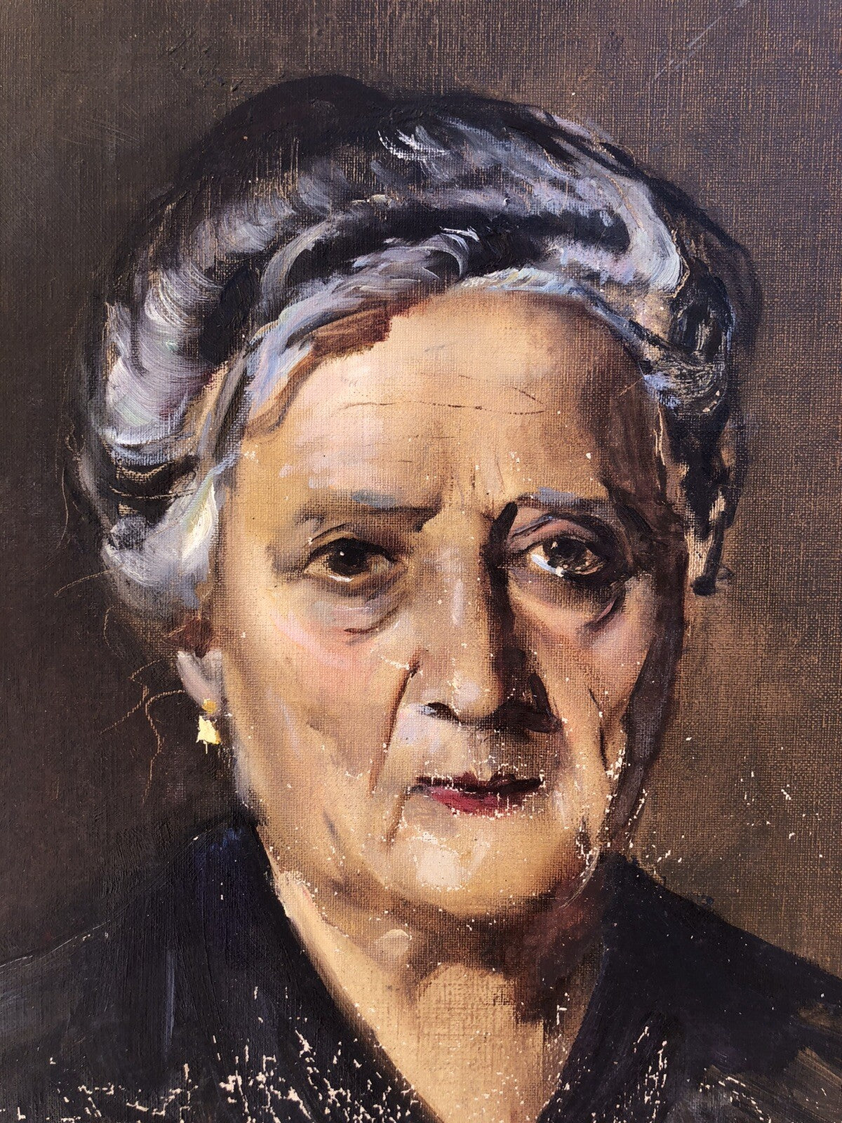 Quadro antico -Ritratto-dipinto a olio su tela