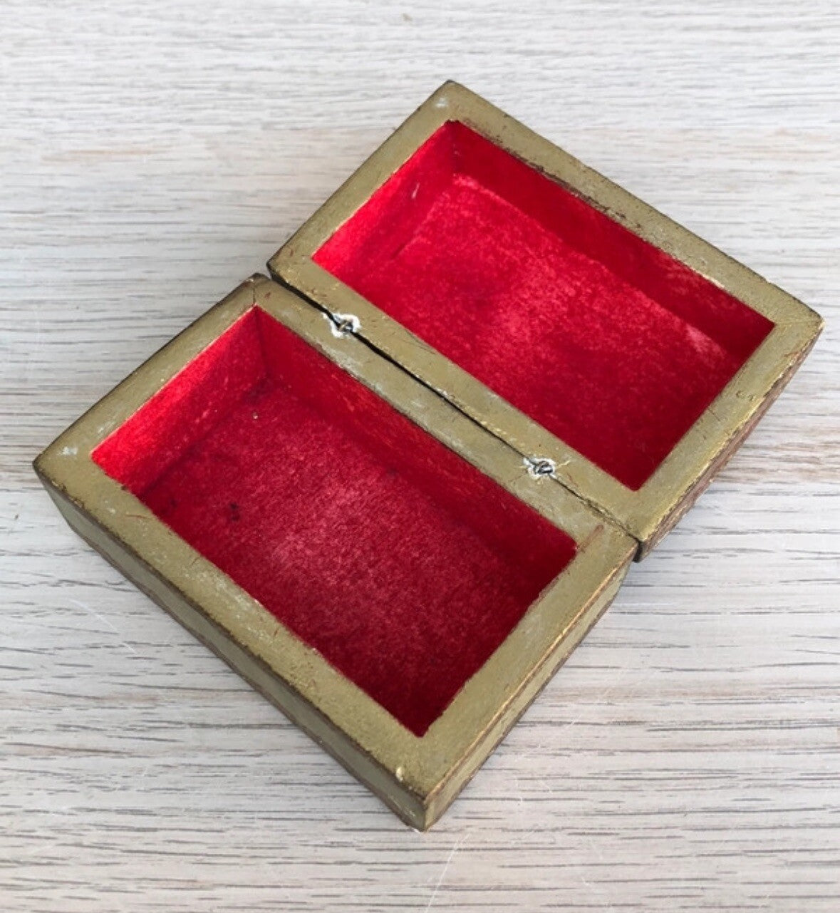 Scatola Portagioie Vintage In Legno Stile Fiorentino