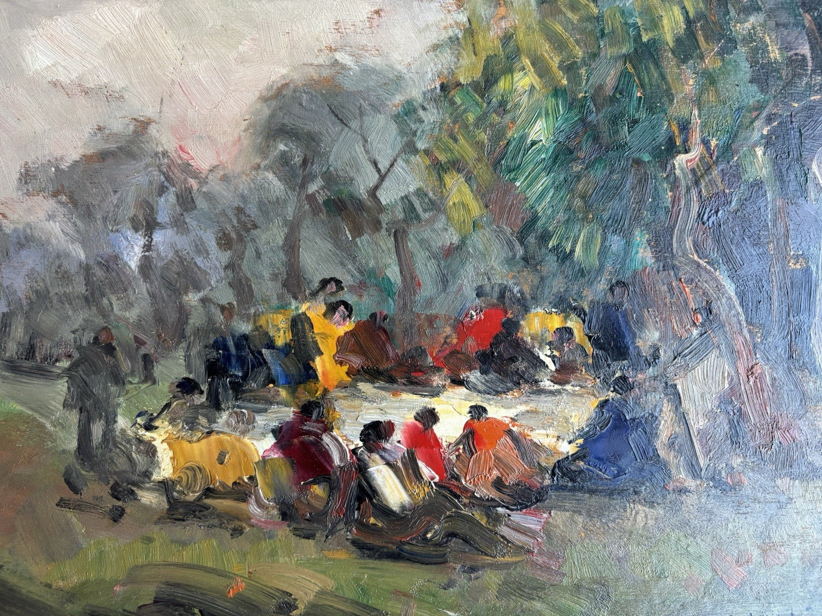 Quadro -Gruppo Di Persone- Francesco Di Marino Dipinto a olio