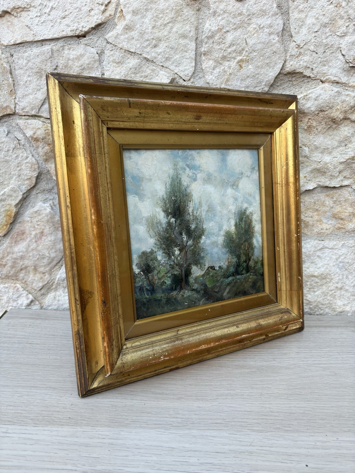 Quadro antico -Paesaggio Con Alberi- Attilio Pratella dipinto a olio