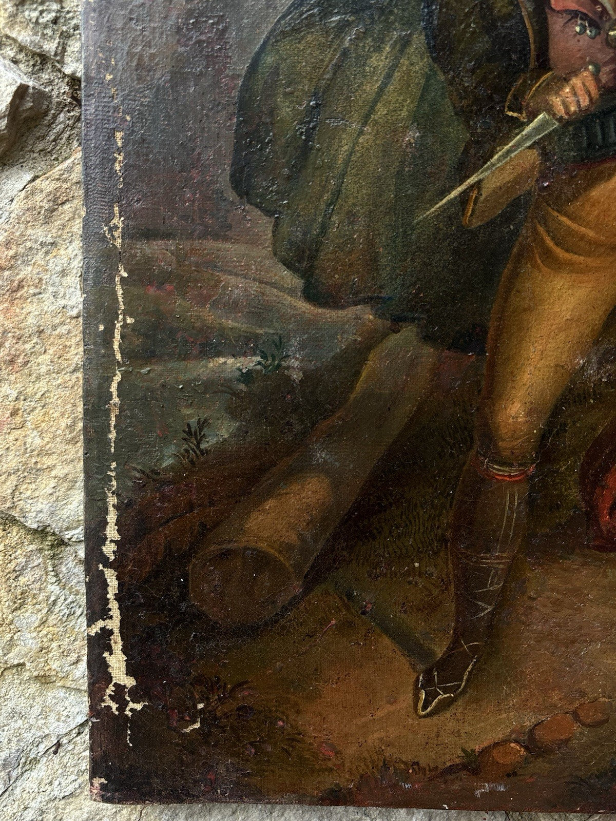 Quadro antico -Brigante- dipinto a olio su tela