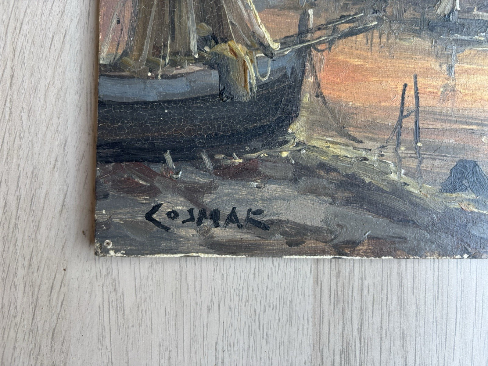 Coppia quadri -Marine Al Tramonto- Jan Cosmak  dipinti a olio
