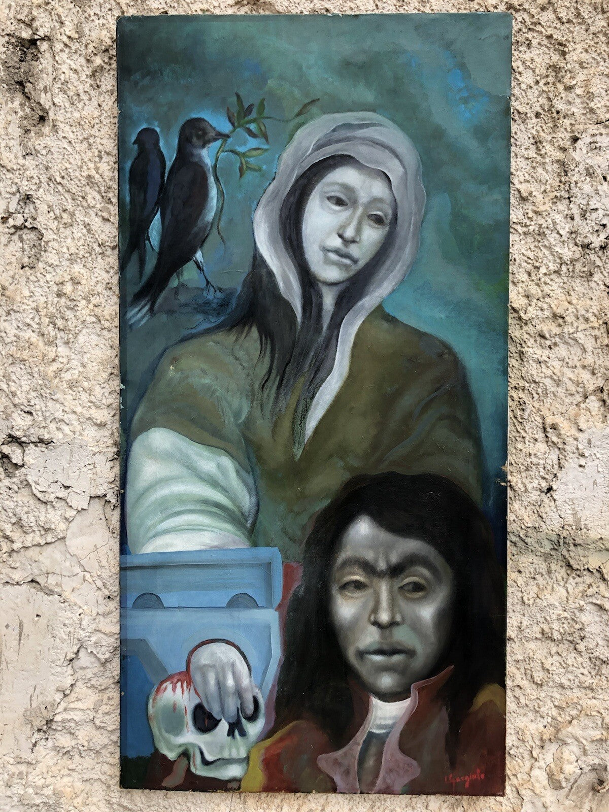 Quadro  -Figure- dipinto a olio su tela
