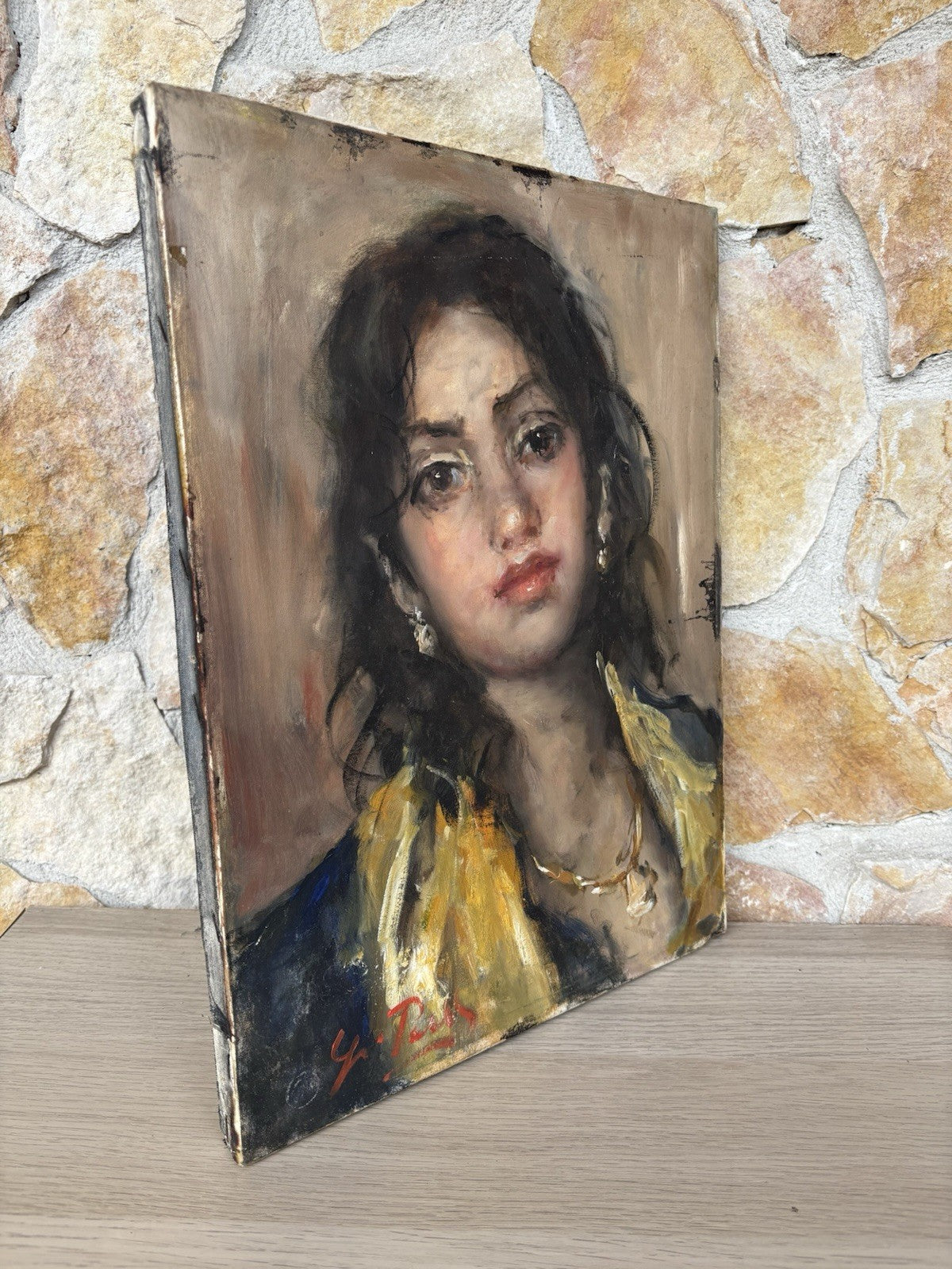 Quadro -Figura Di Donna- Giovanni Pane dipinto a olio su tela