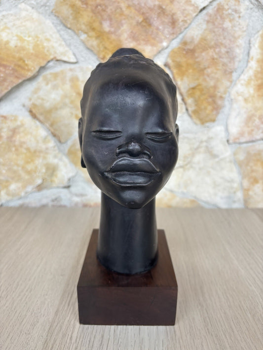 Scultura Vintage -Africa- In Ceramica