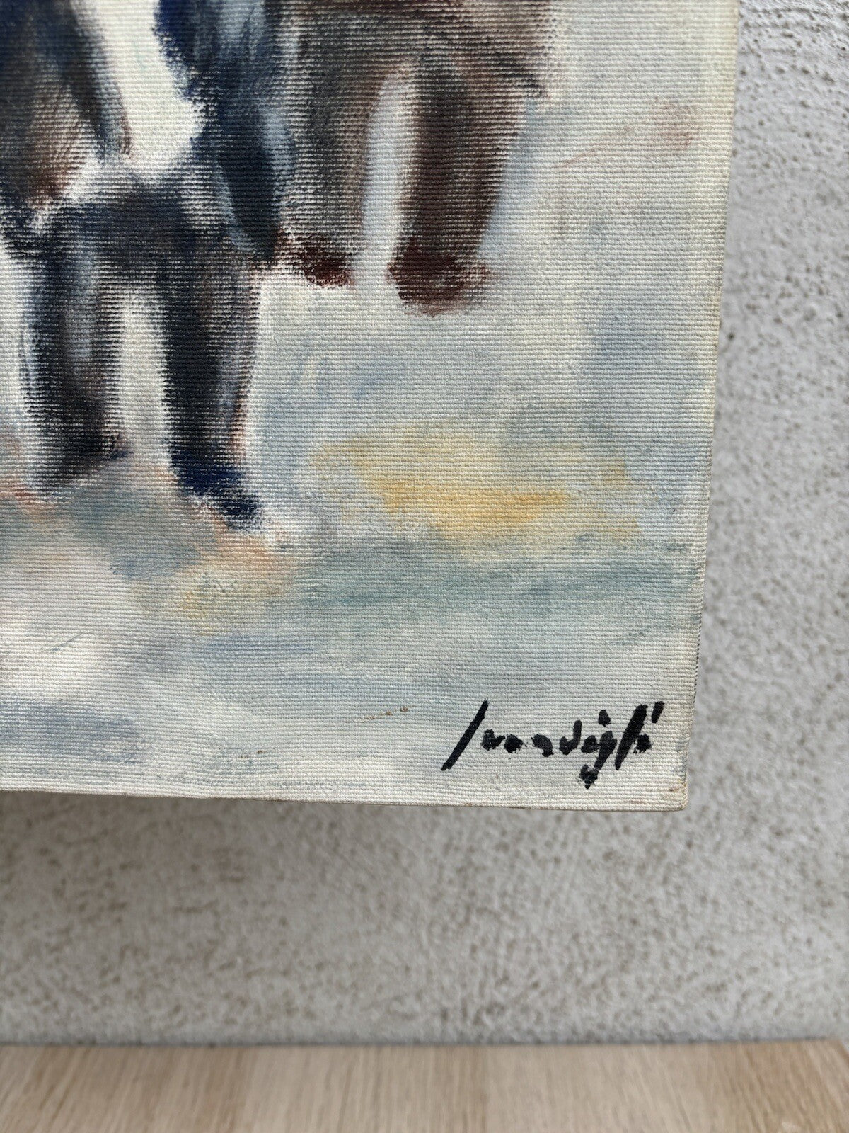 Quadro vintage -Omini- dipinto a olio su tela