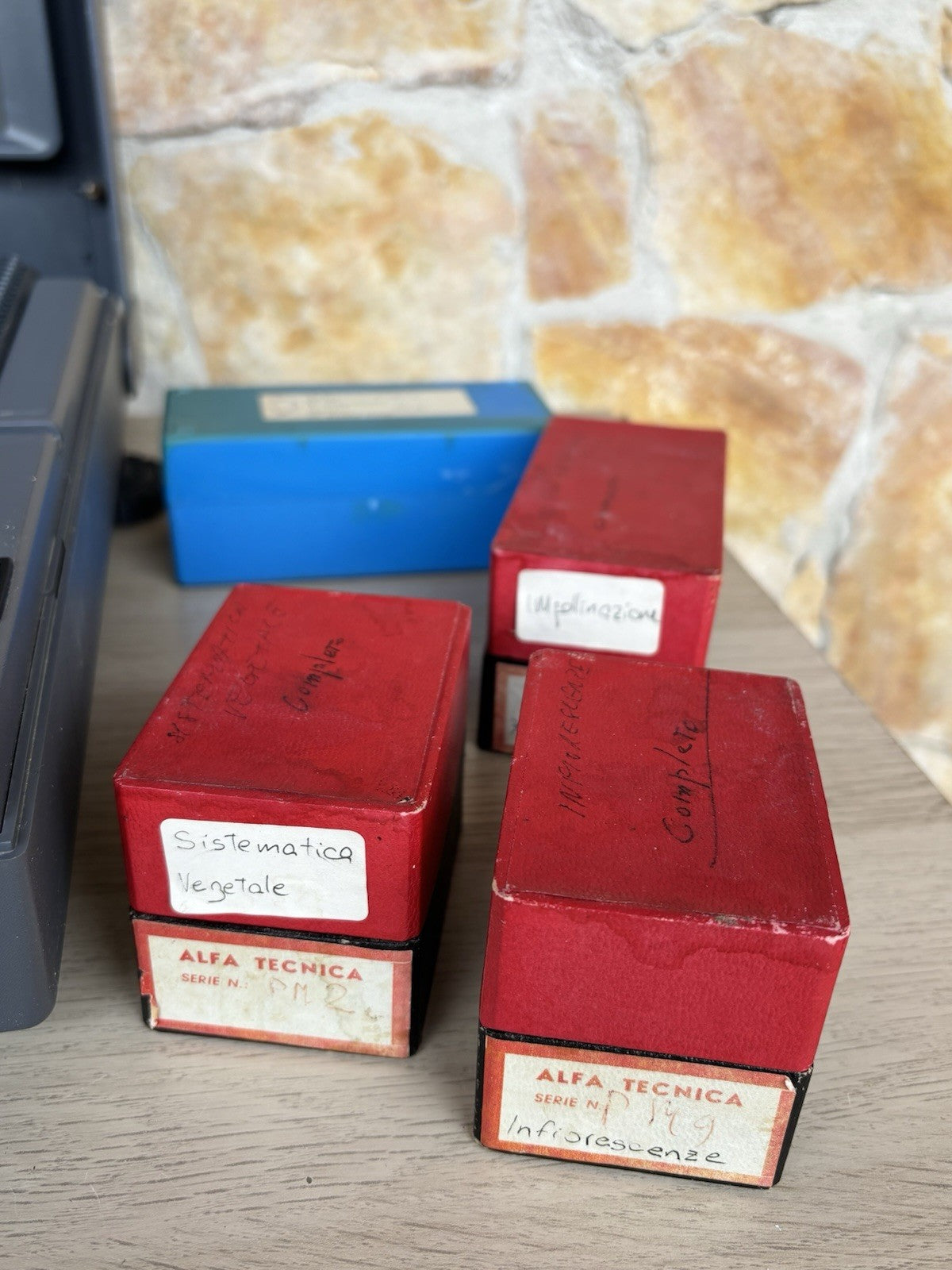 Proiettore Per Diapositive Vintage Made In Germany (con Diapositive Didattiche)