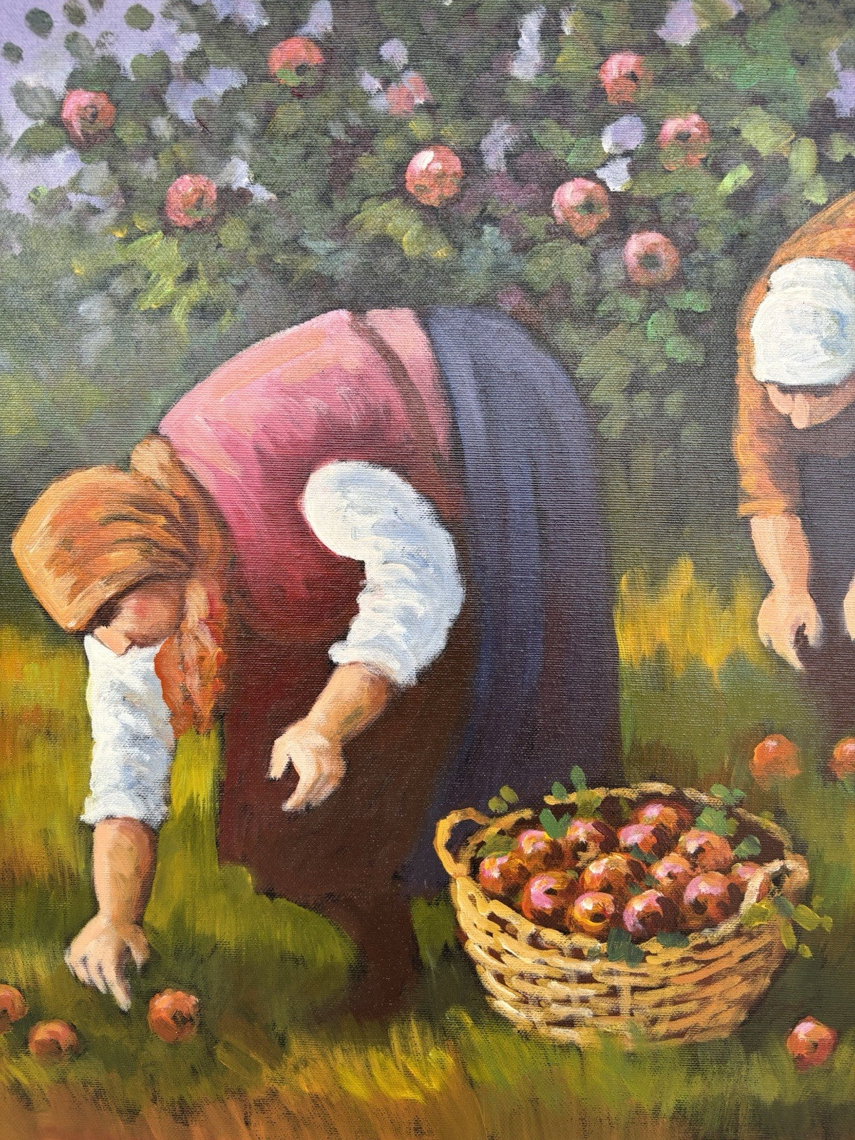 Quadro -La Raccolta- Adolfo Mastrovito dipinto a olio su tela